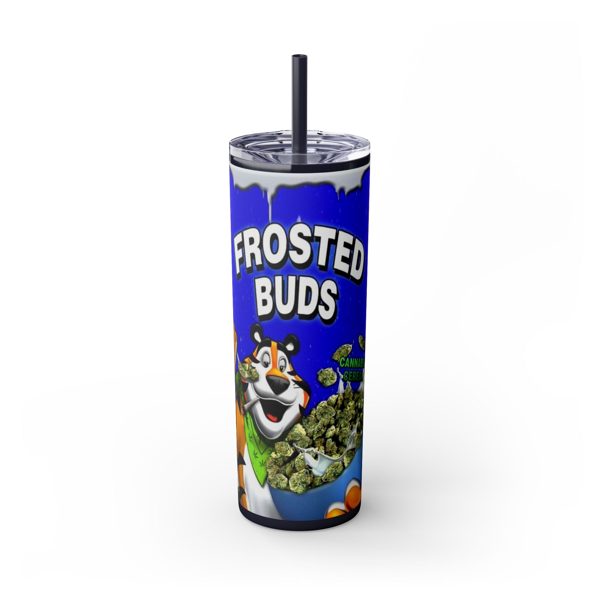 Frosted Buds 20oz Skinny Tumbler with Straw