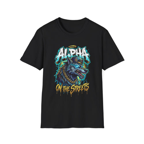 Alpha On The Streets Wolf Graphic T-Shirt — Urban Streetwear Tee
