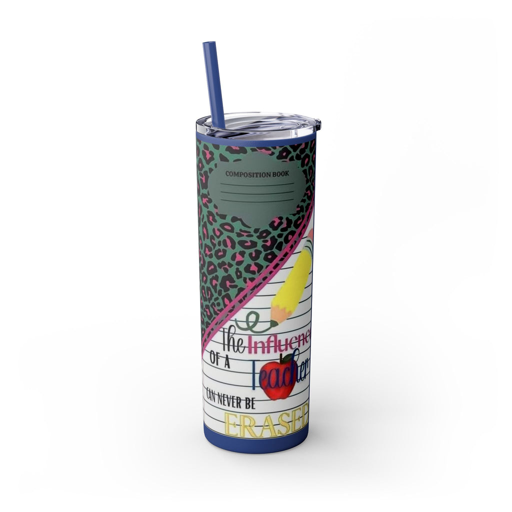 Teacher Skinny Tumbler with Straw — 20oz