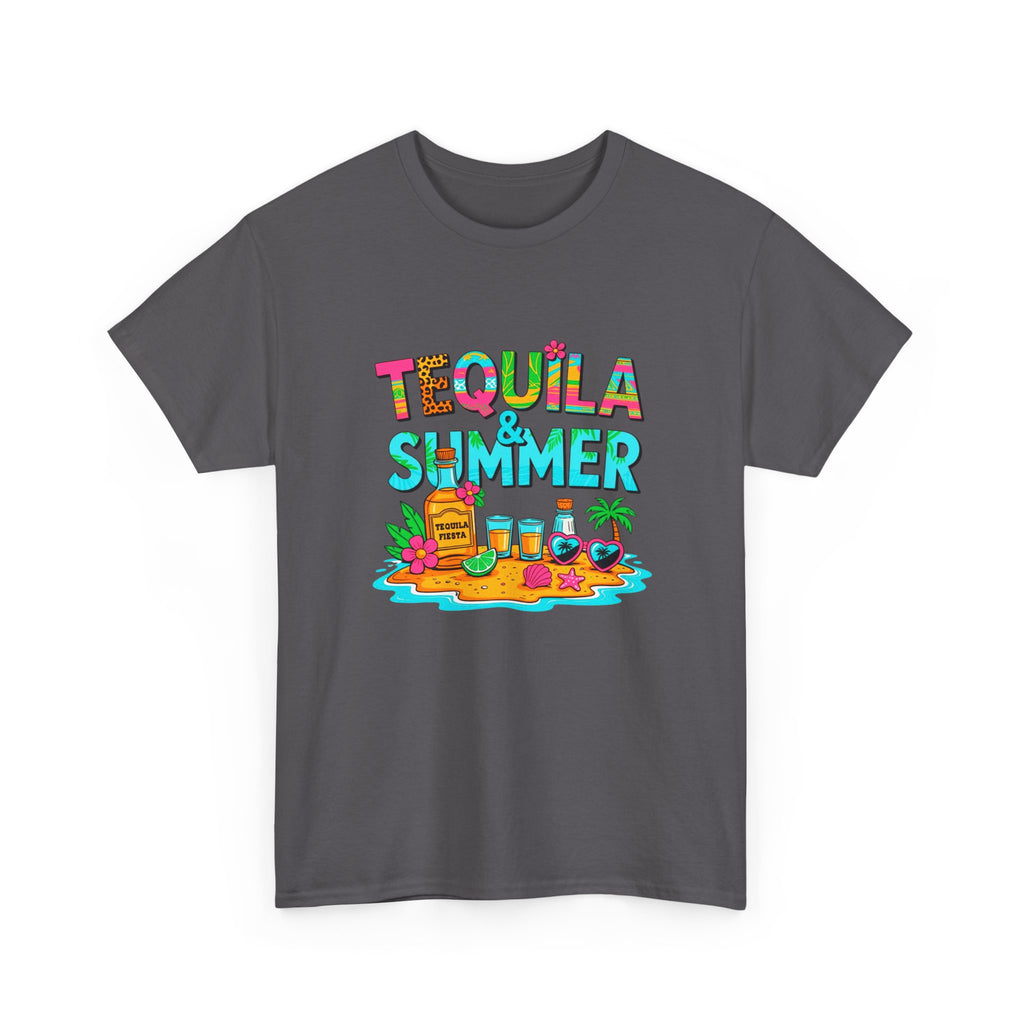 Tequila Summer Tee – Tropical Beach Cocktail Graphic T-Shirt
