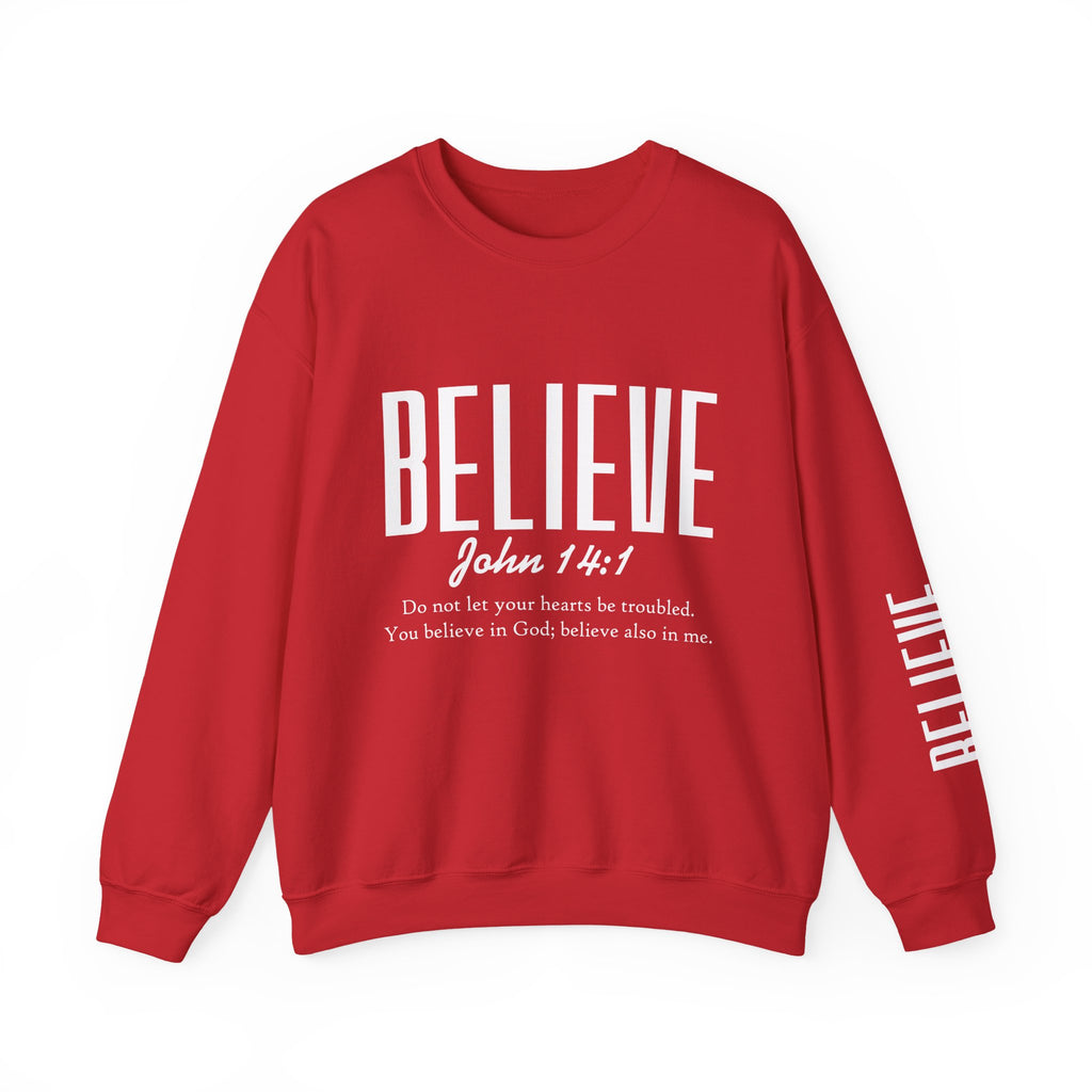 Wolf Pack “Believe John 14:1” Crewneck – Faith Streetwear Pullover