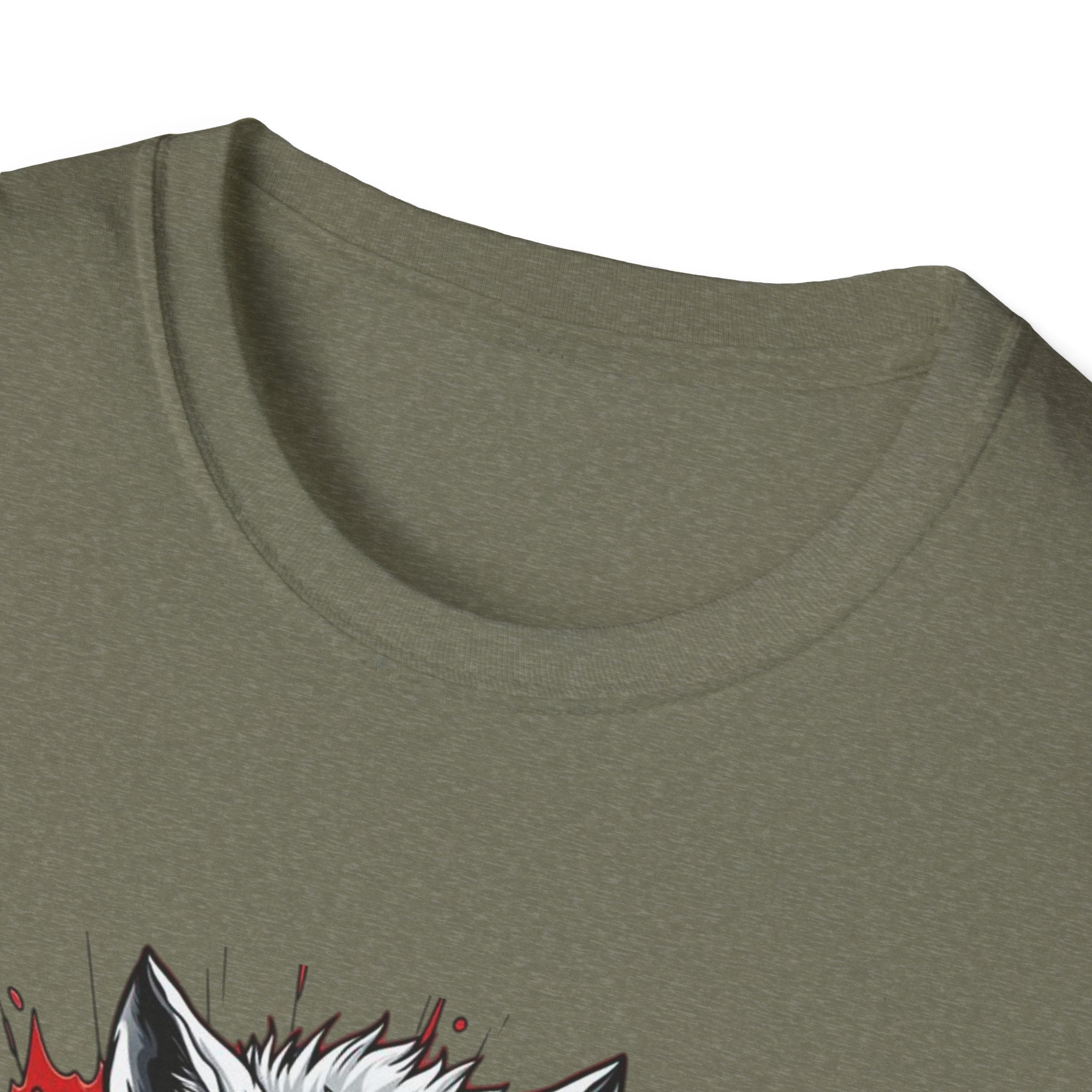 Wolf Suit T-Shirt — Wolf in Suit Graphic Tee (Bold Red Splash)