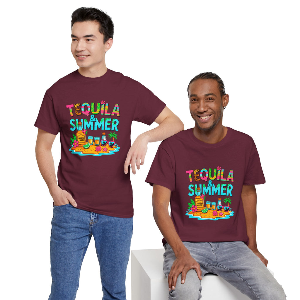 Tequila Summer Tee – Tropical Beach Cocktail Graphic T-Shirt
