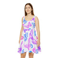 Women's Butterfly Print Skater Dress - Ideal for Summer Celebrations