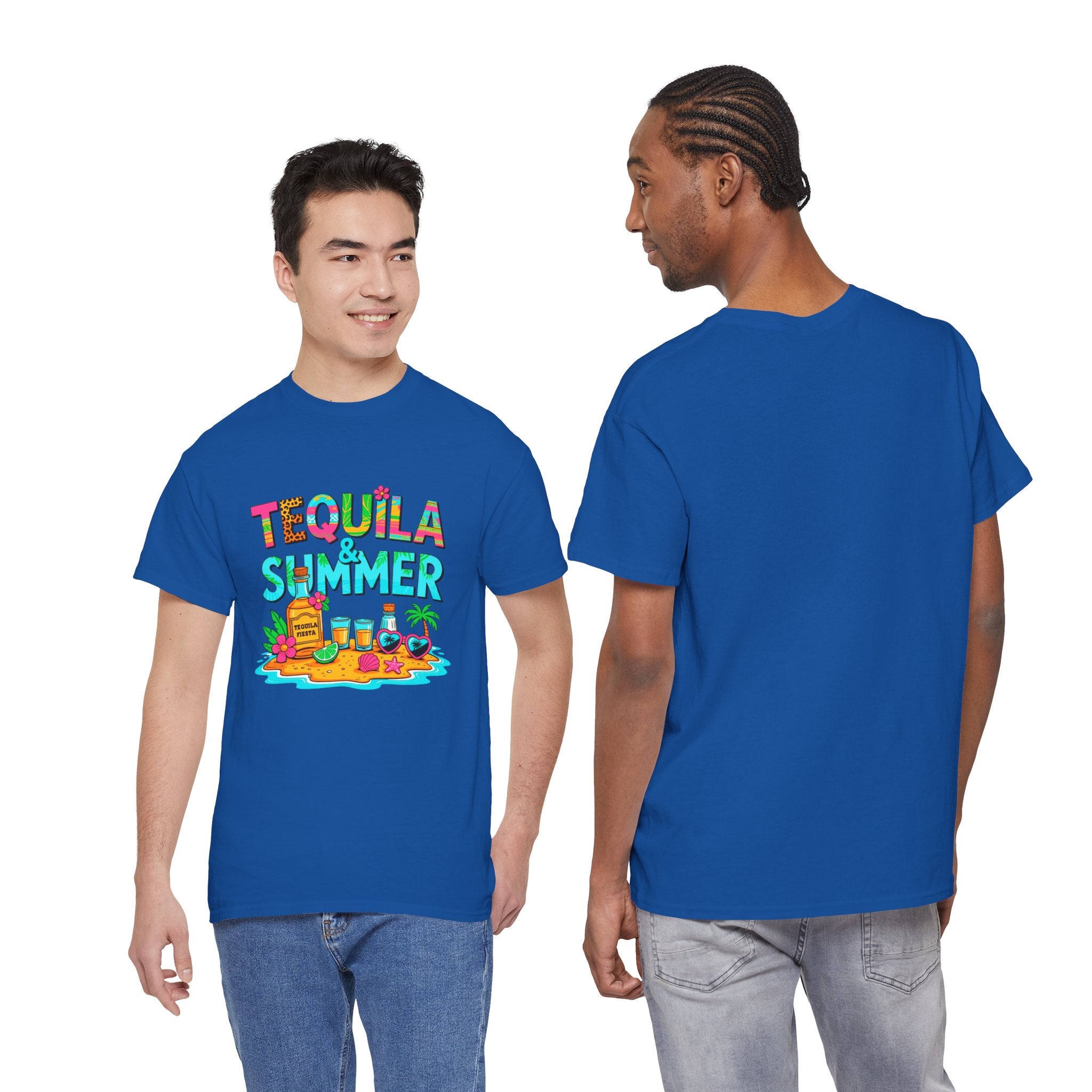 Tequila Summer Tee – Tropical Beach Cocktail Graphic T-Shirt