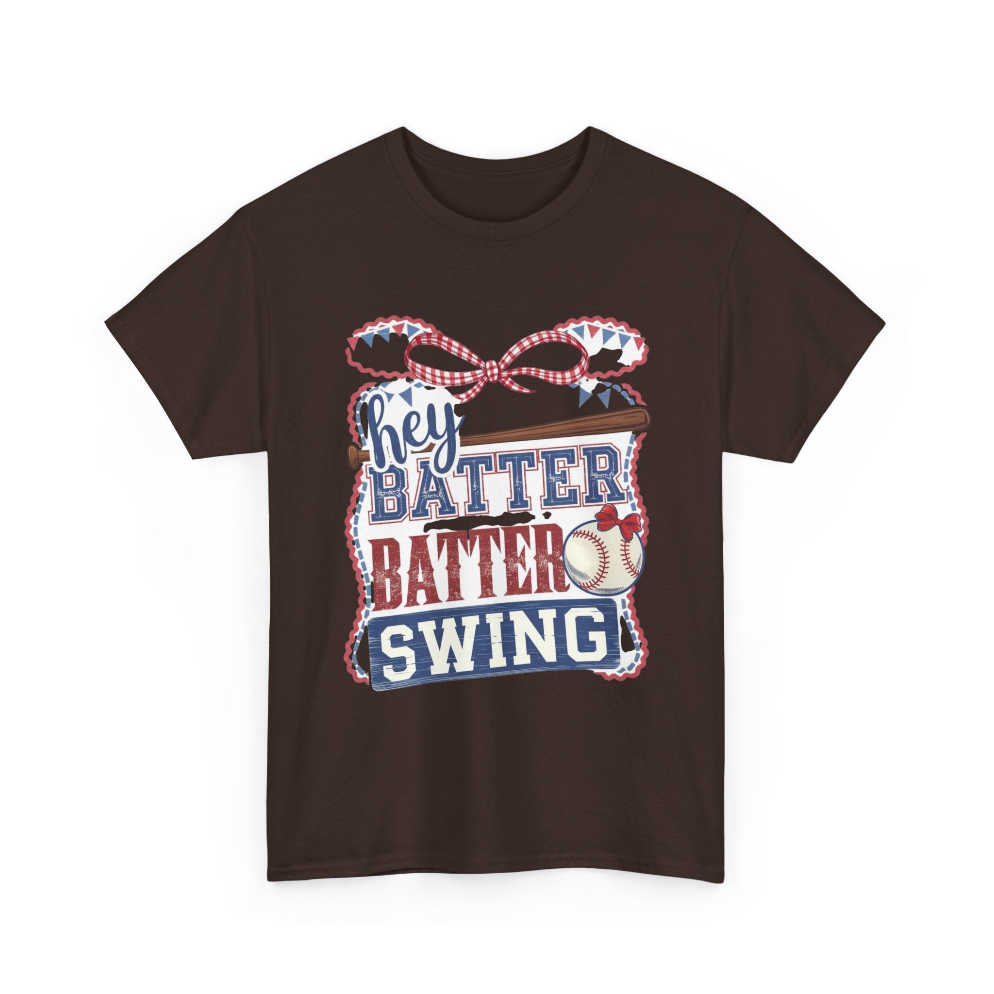 Baseball Tee — “Hey Batter Batter Swing” Graphic Shirt