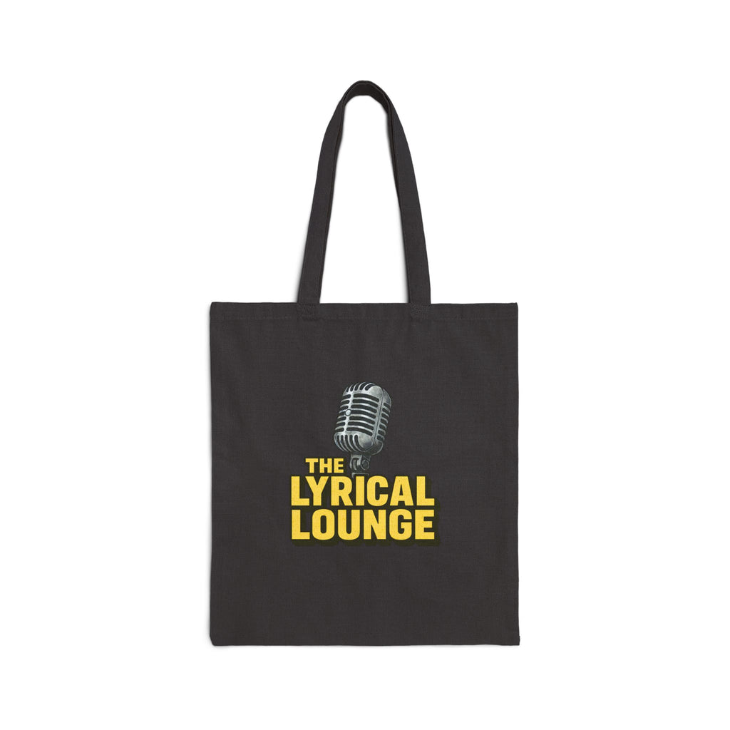 Lyrical Lounge Cotton Canvas Tote Bag — Stylish Music-Themed Market Tote