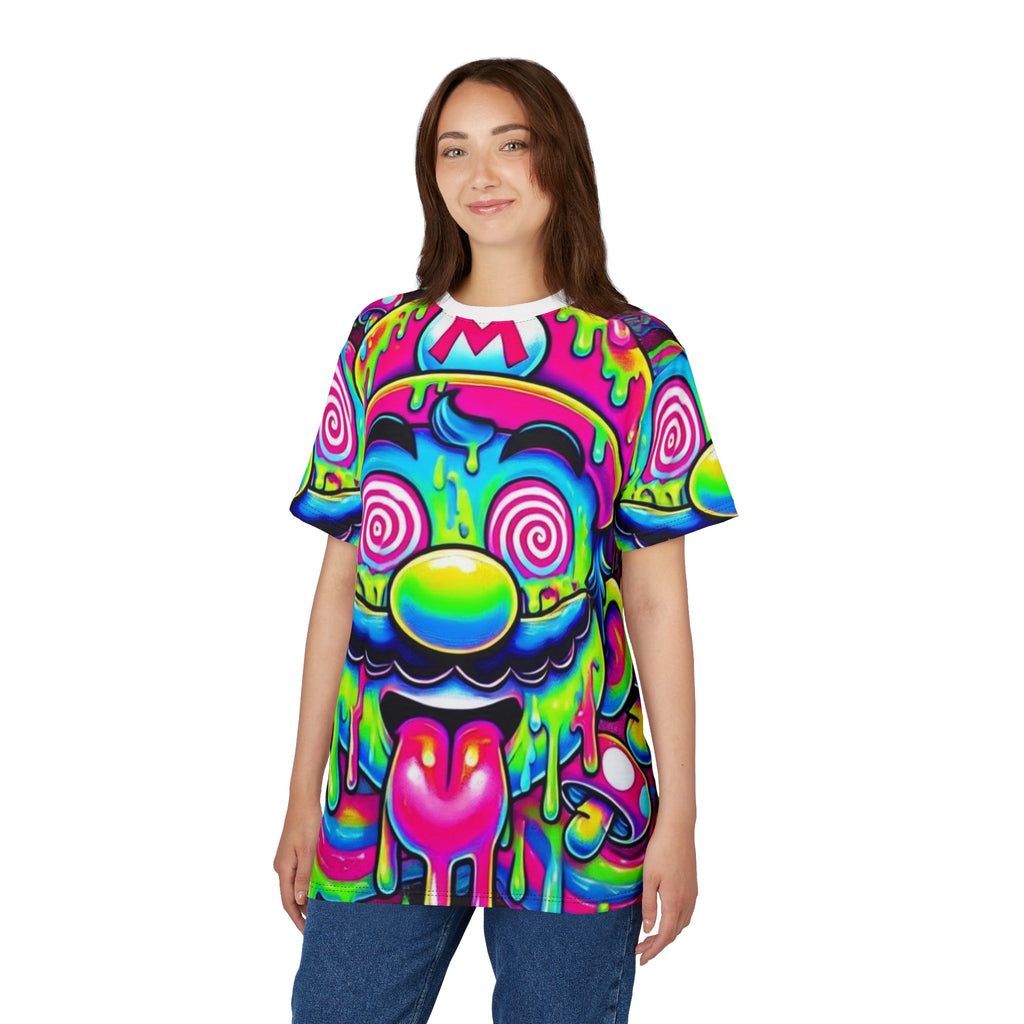 Psychedelic Drip Mario All-Over Print Tee