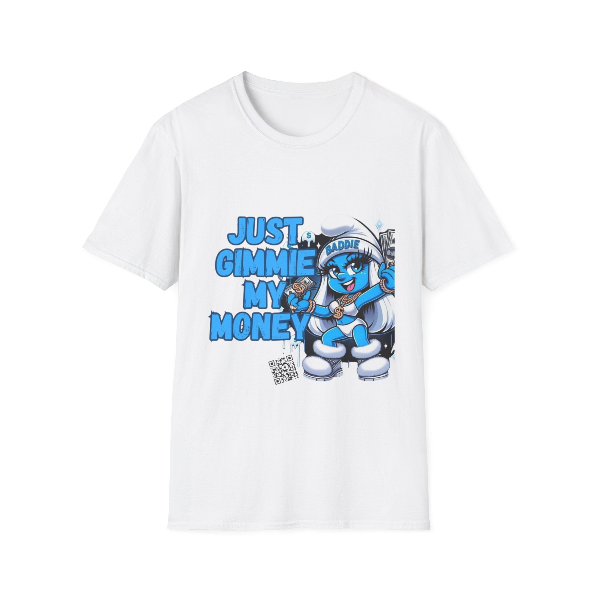 Just Gimmie My Money T-Shirt — Cute Blue Character Graphic Tee