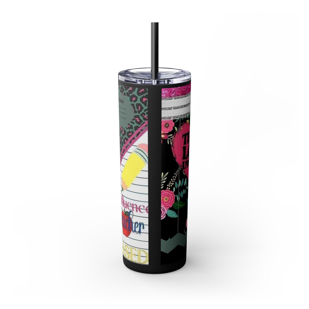 Teacher Skinny Tumbler with Straw — 20oz