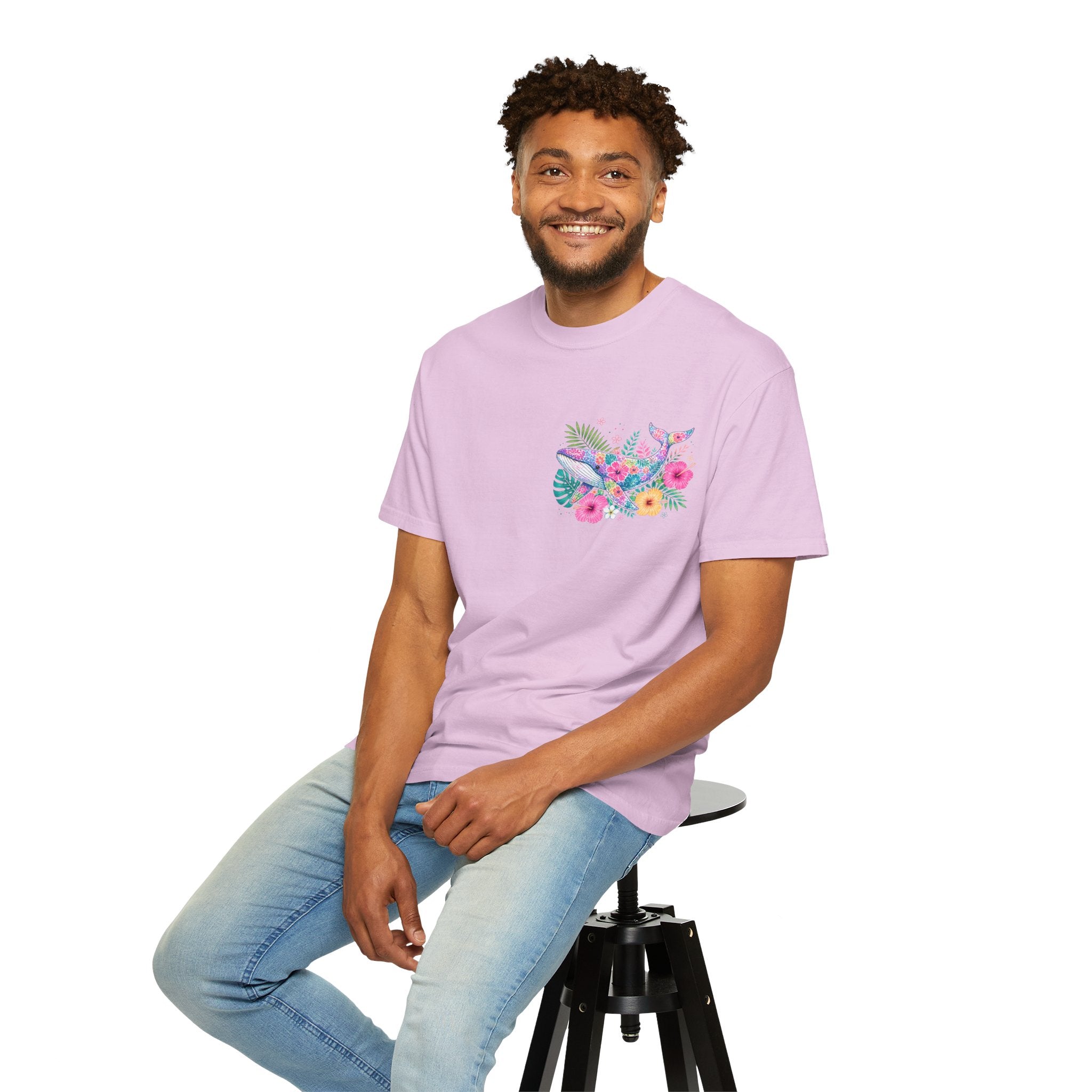 Miami Beach Club T‑Shirt — Retro Flamingo Tropical Floral Graphic Tee