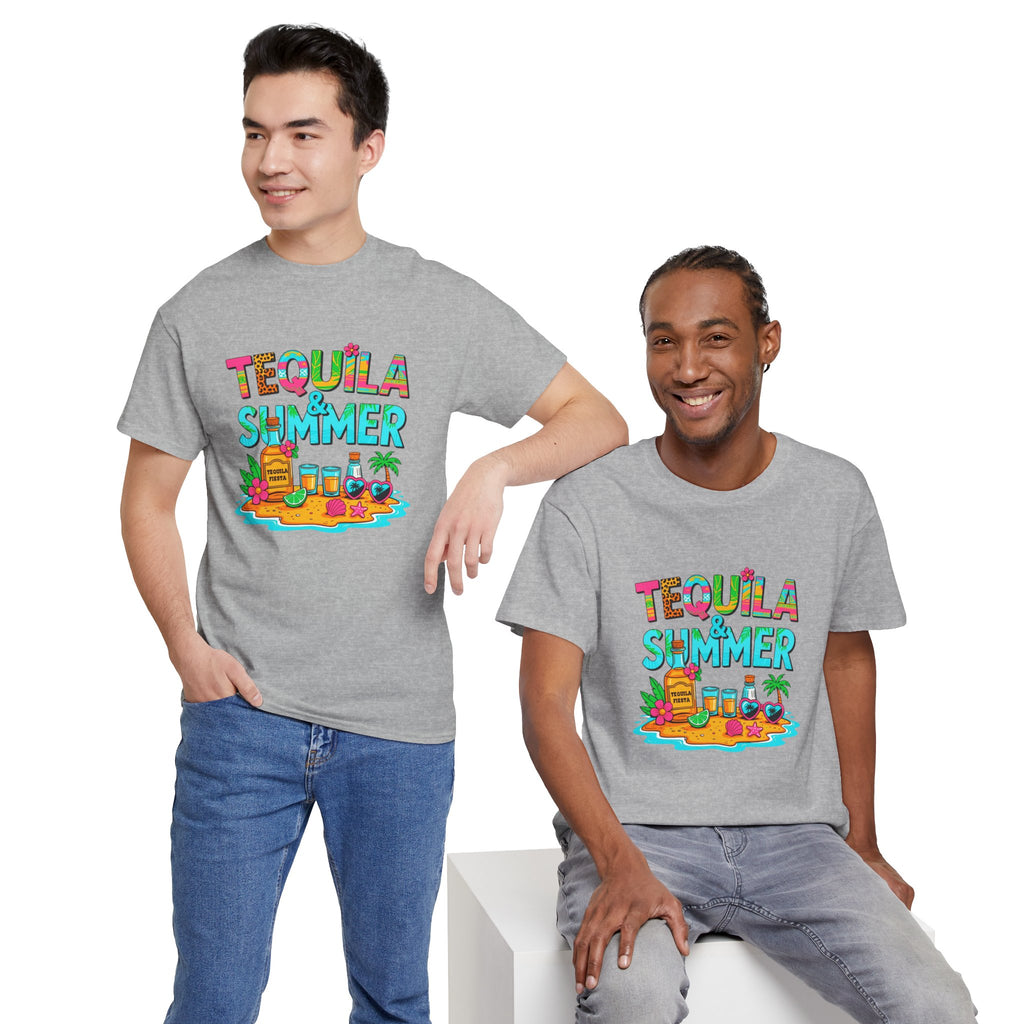 Tequila Summer Tee – Tropical Beach Cocktail Graphic T-Shirt