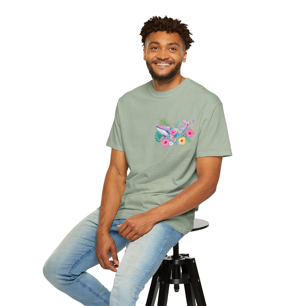 Miami Beach Club T‑Shirt — Retro Flamingo Tropical Floral Graphic Tee