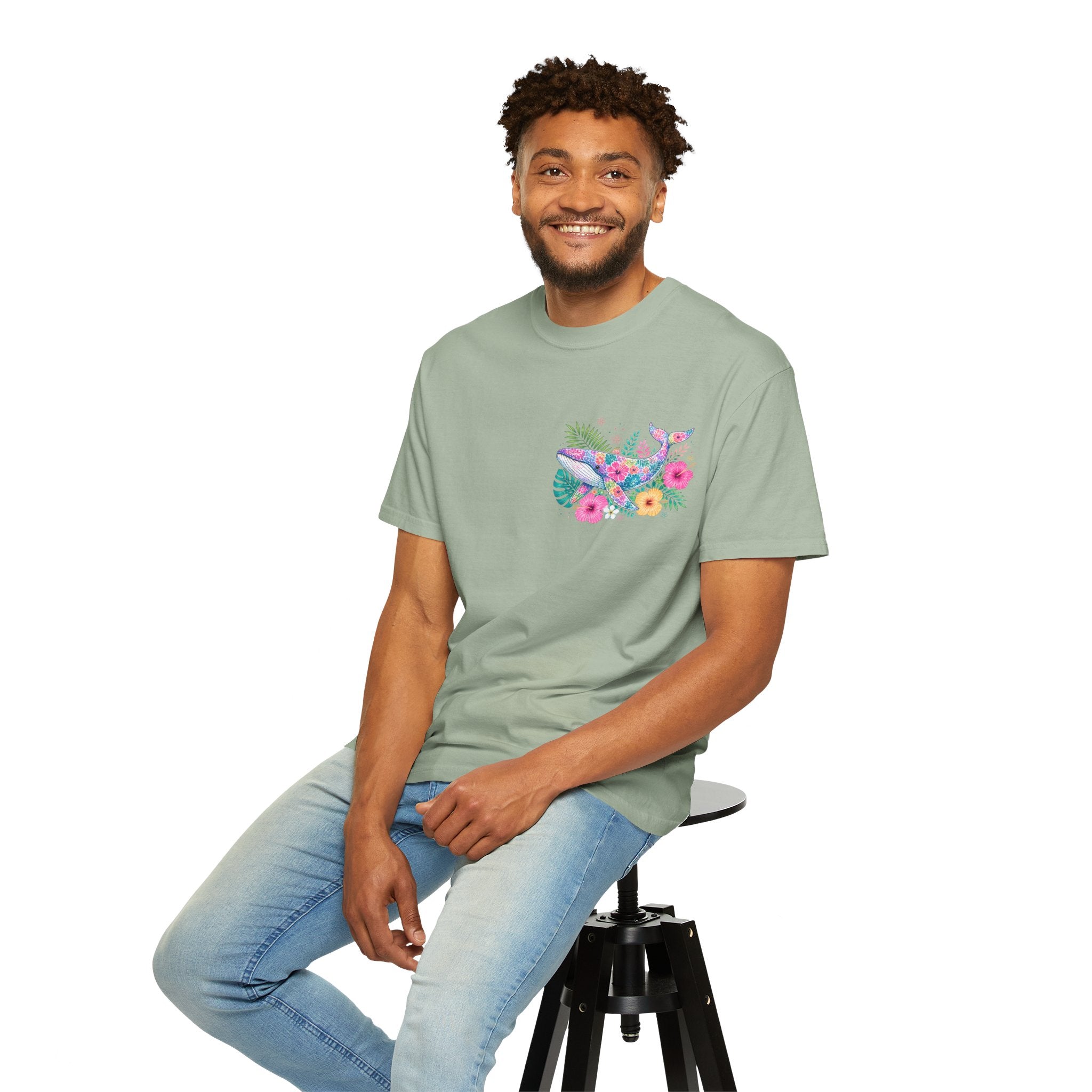 Miami Beach Club T‑Shirt — Retro Flamingo Tropical Floral Graphic Tee