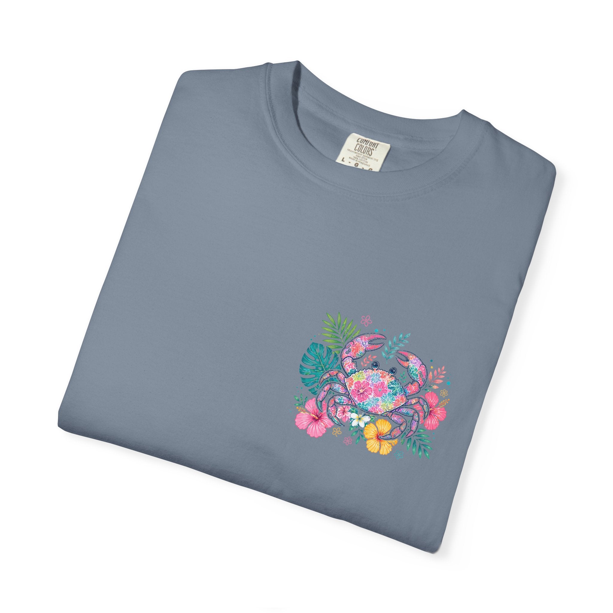 T-Shirt — "Sun Sand" Tropical Palm Floral Graphic Tee