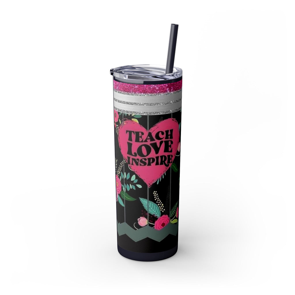 Teacher Skinny Tumbler with Straw — 20oz