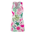 Sea Life Racerback Dress — Pink & Teal Ocean Creatures All-Over Print