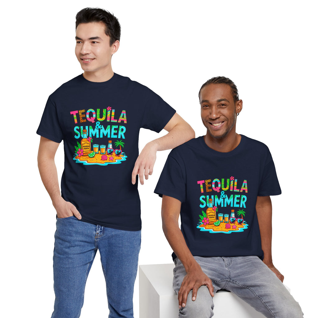 Tequila Summer Tee – Tropical Beach Cocktail Graphic T-Shirt