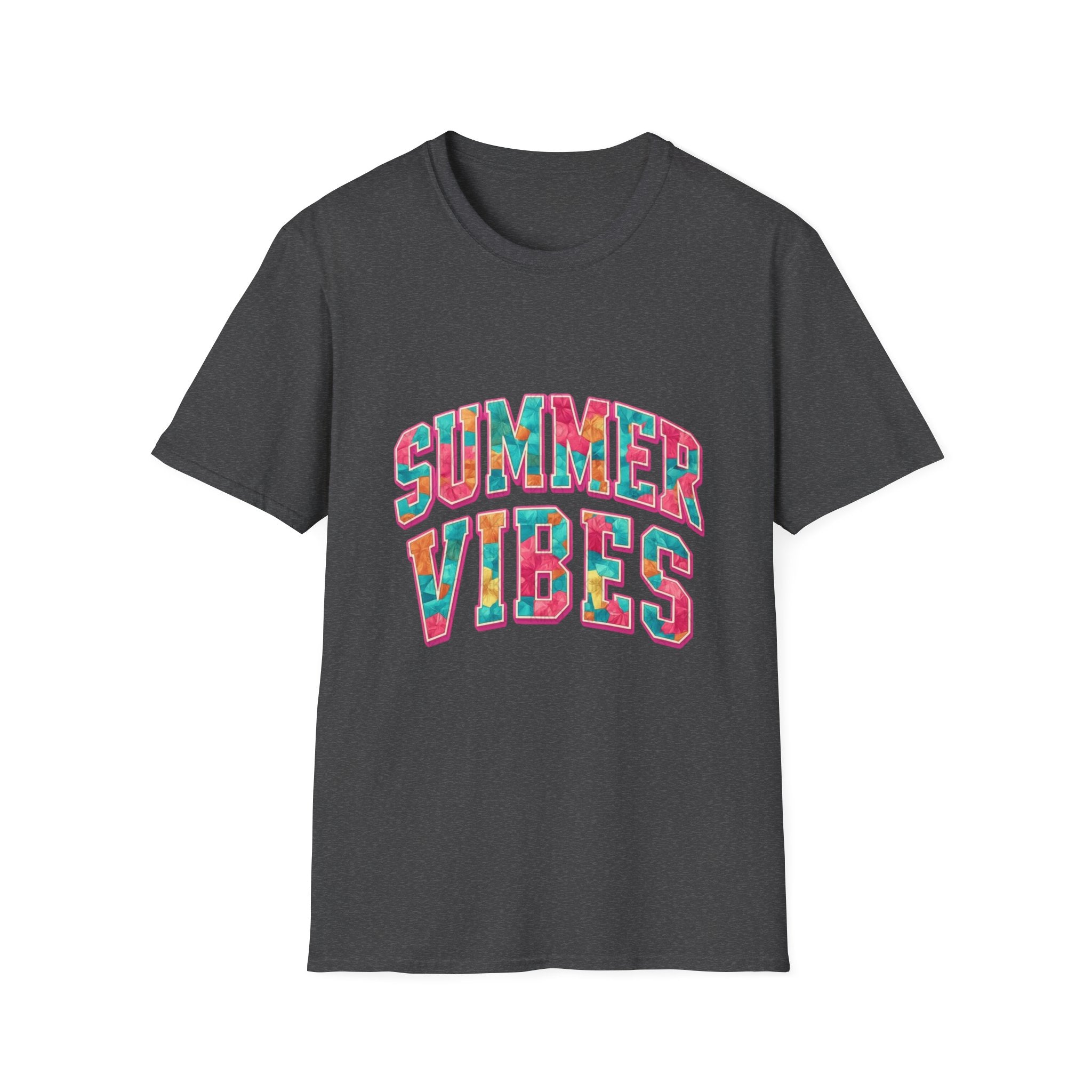 Summer Vibes T-Shirt — Colorful Tropical Beach Graphic Tee