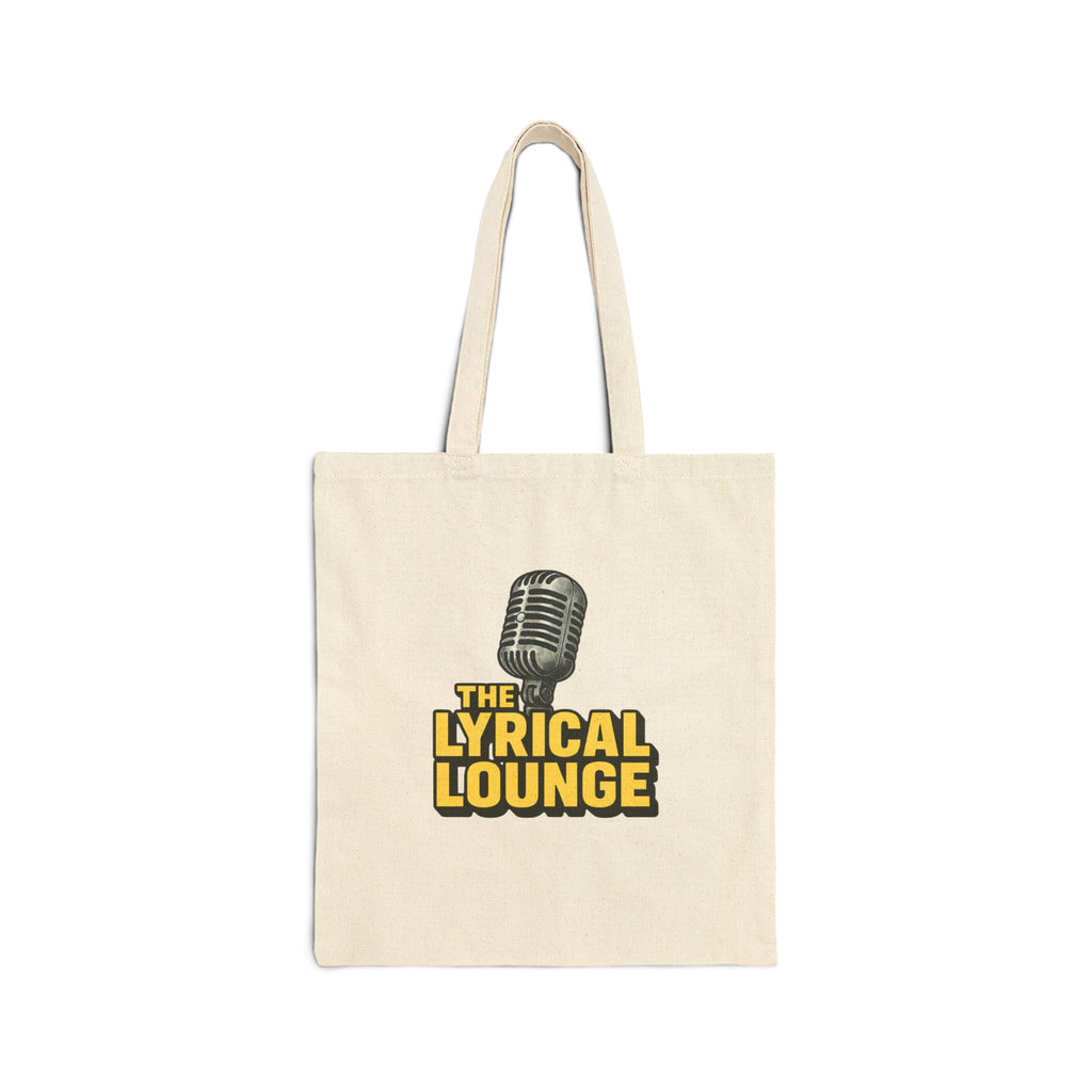 Lyrical Lounge Cotton Canvas Tote Bag — Stylish Music-Themed Market Tote