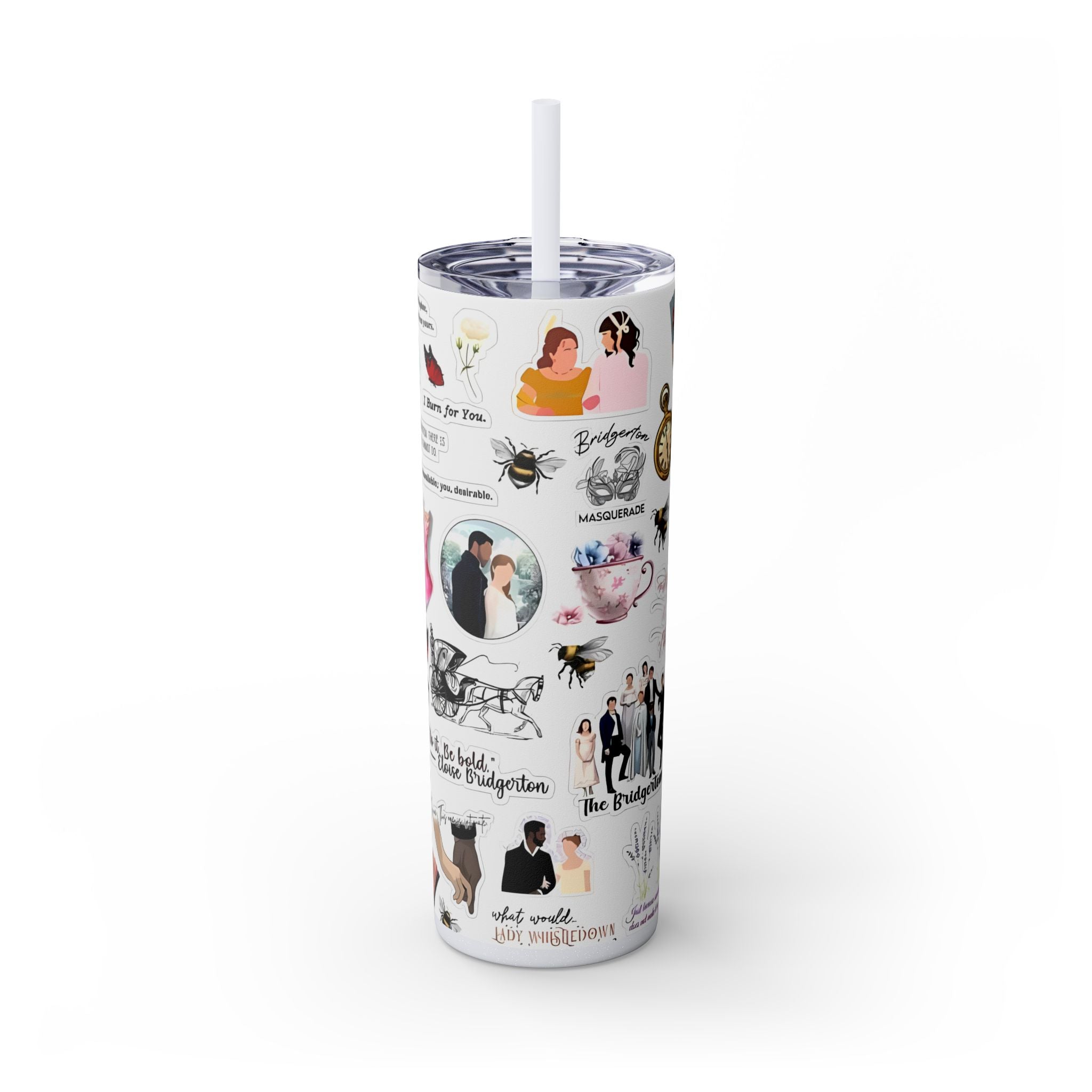 Bridgerton 20oz Skinny Tumbler with Straw