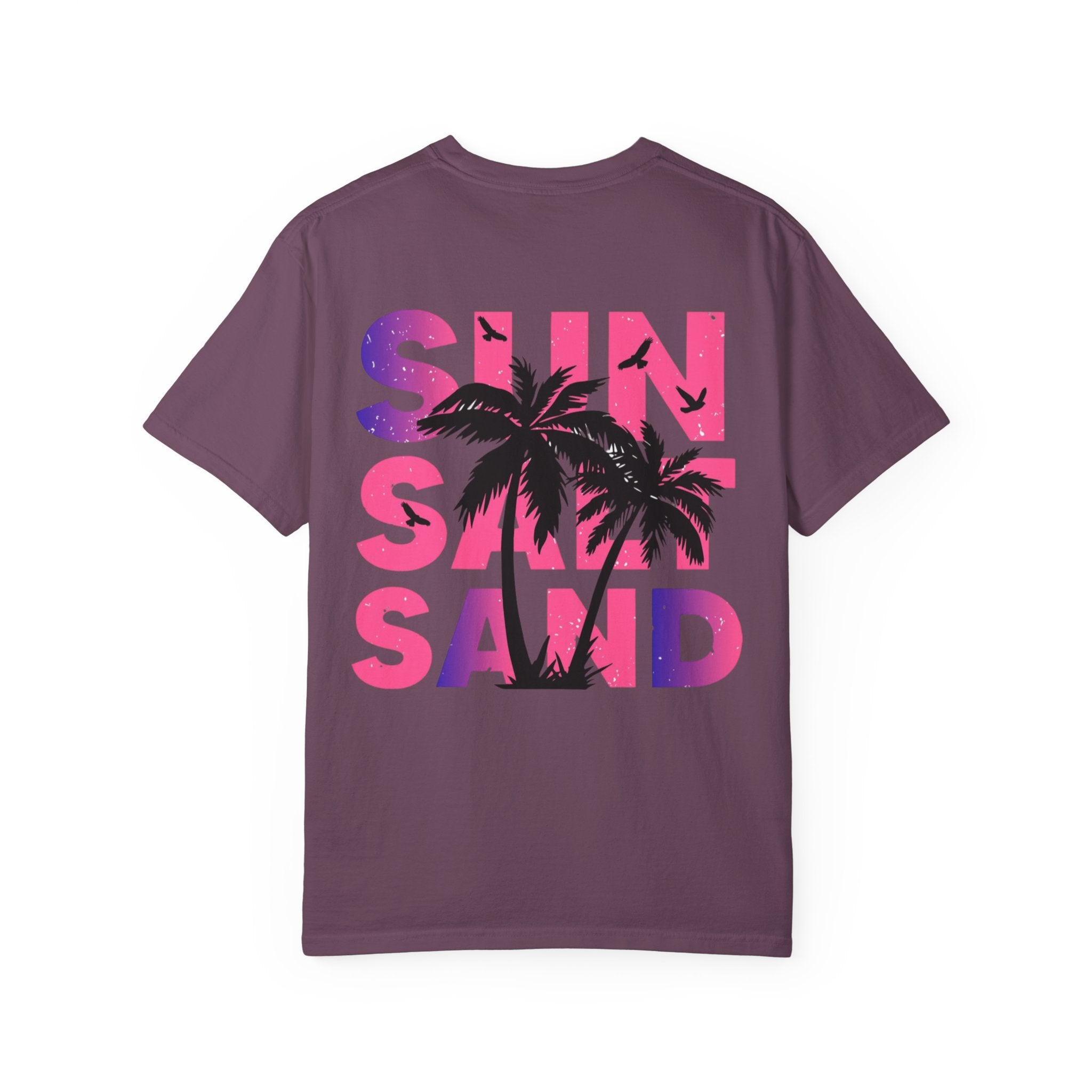 T-Shirt — "Sun Sand" Tropical Palm Floral Graphic Tee