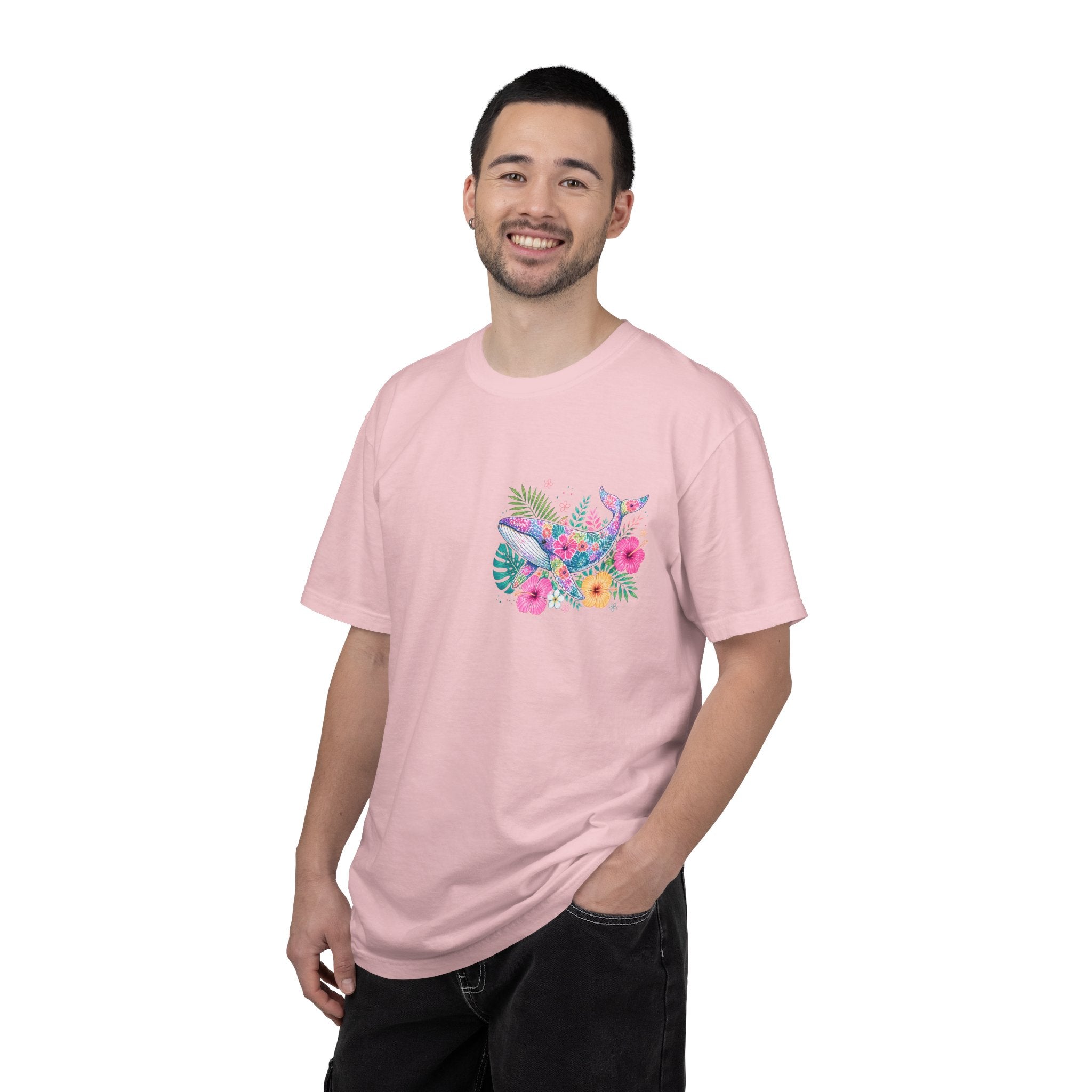 Miami Beach Club T‑Shirt — Retro Flamingo Tropical Floral Graphic Tee