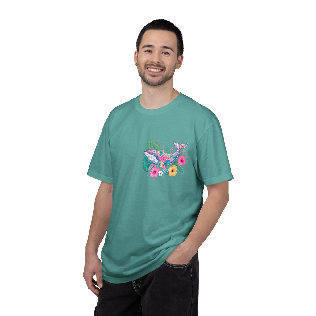 Miami Beach Club T‑Shirt — Retro Flamingo Tropical Floral Graphic Tee