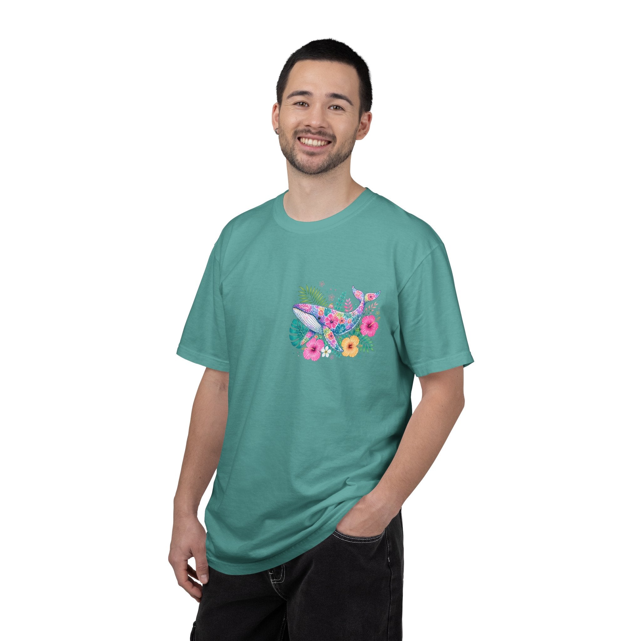 Miami Beach Club T‑Shirt — Retro Flamingo Tropical Floral Graphic Tee
