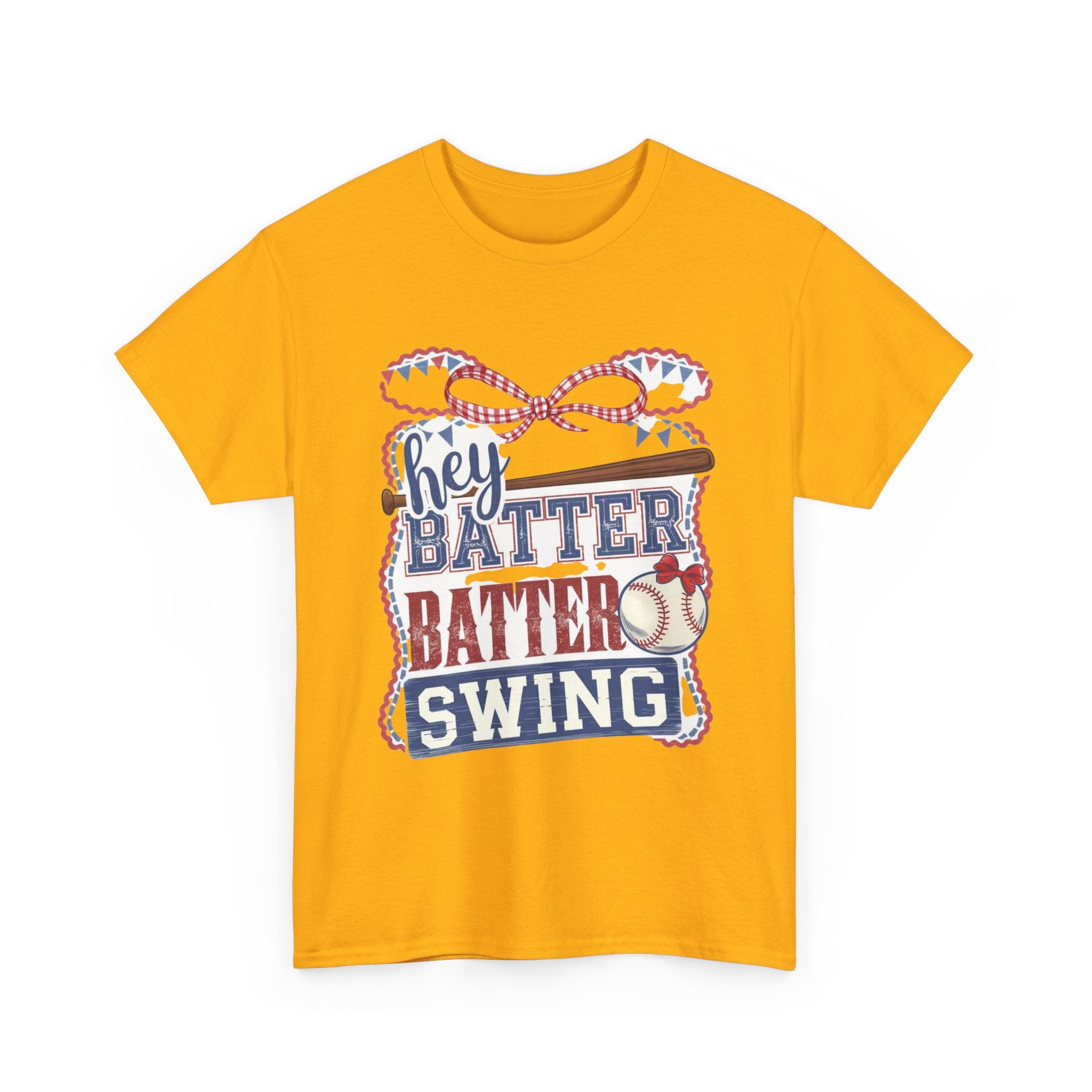 Baseball Tee — “Hey Batter Batter Swing” Graphic Shirt