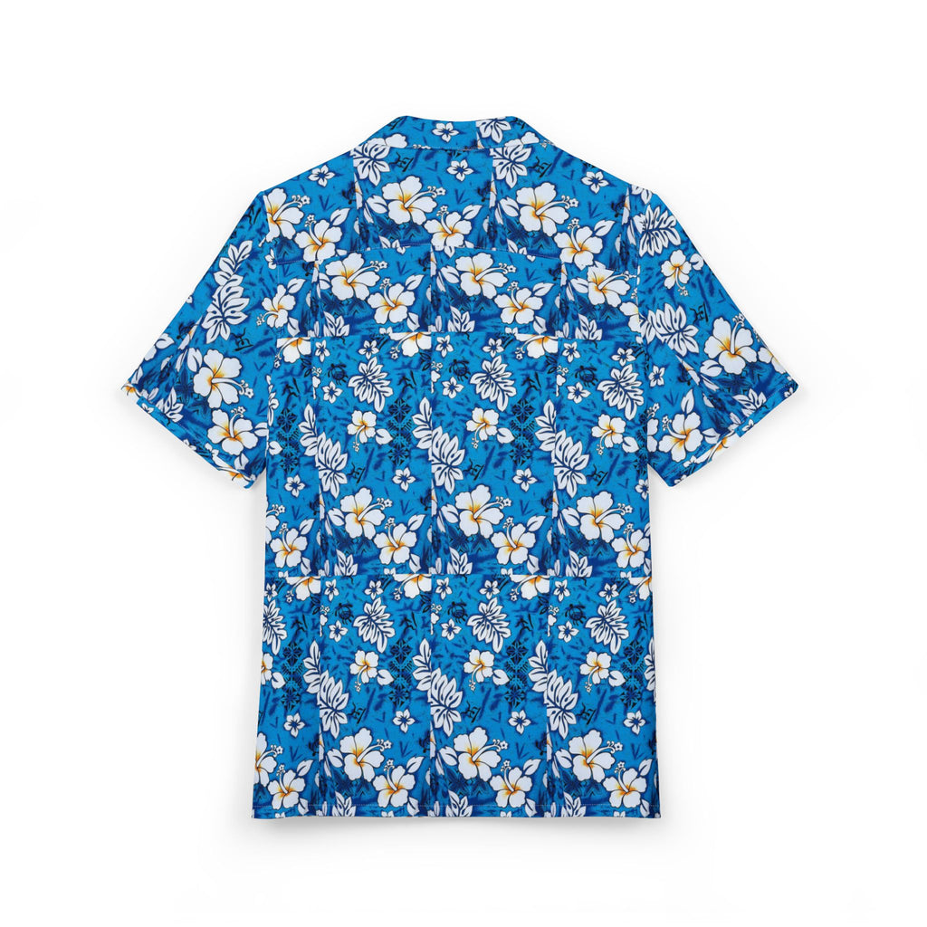 Blue Plumeria Hawaiian Shirt