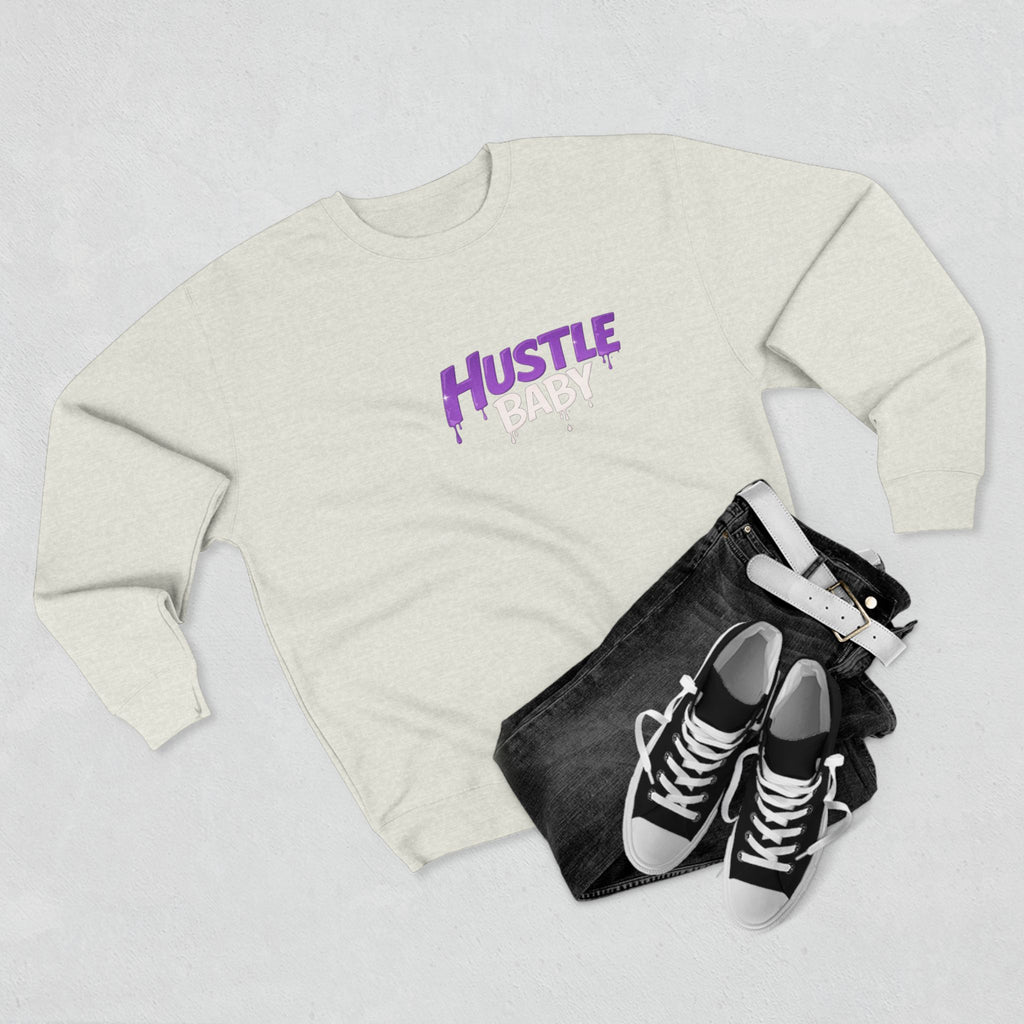 Hustle Baby Crewneck Sweatshirt – SWO Hustle Baby Front Logo & Back Graphic