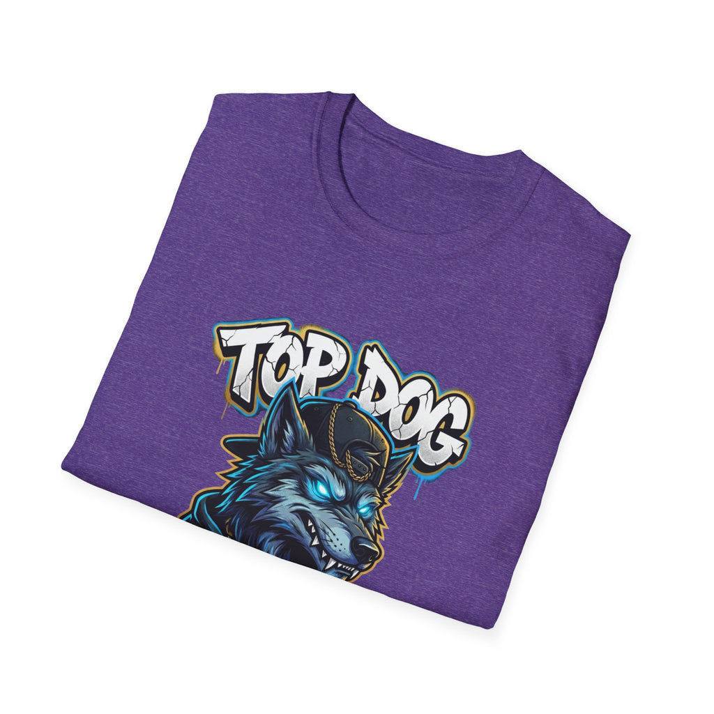 Top Dog On The Block Graphic T-Shirt — Bold Blue Wolf Streetwear Tee