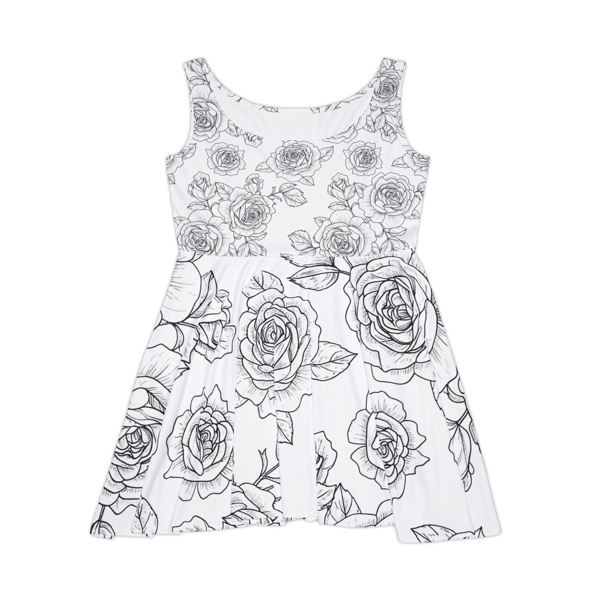 Black & White Hand-Drawn Rose Print