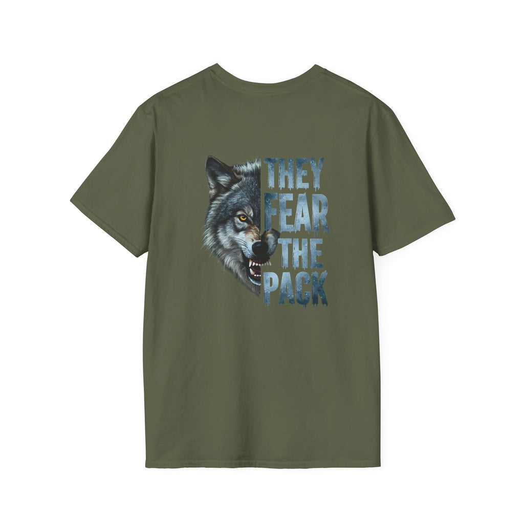 They Fear The Pack Wolf T-Shirt — Graphic Tribal Wolf Tee