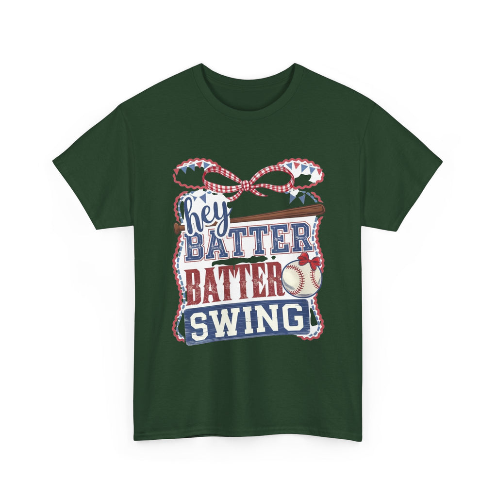 Baseball Tee — “Hey Batter Batter Swing” Graphic Shirt