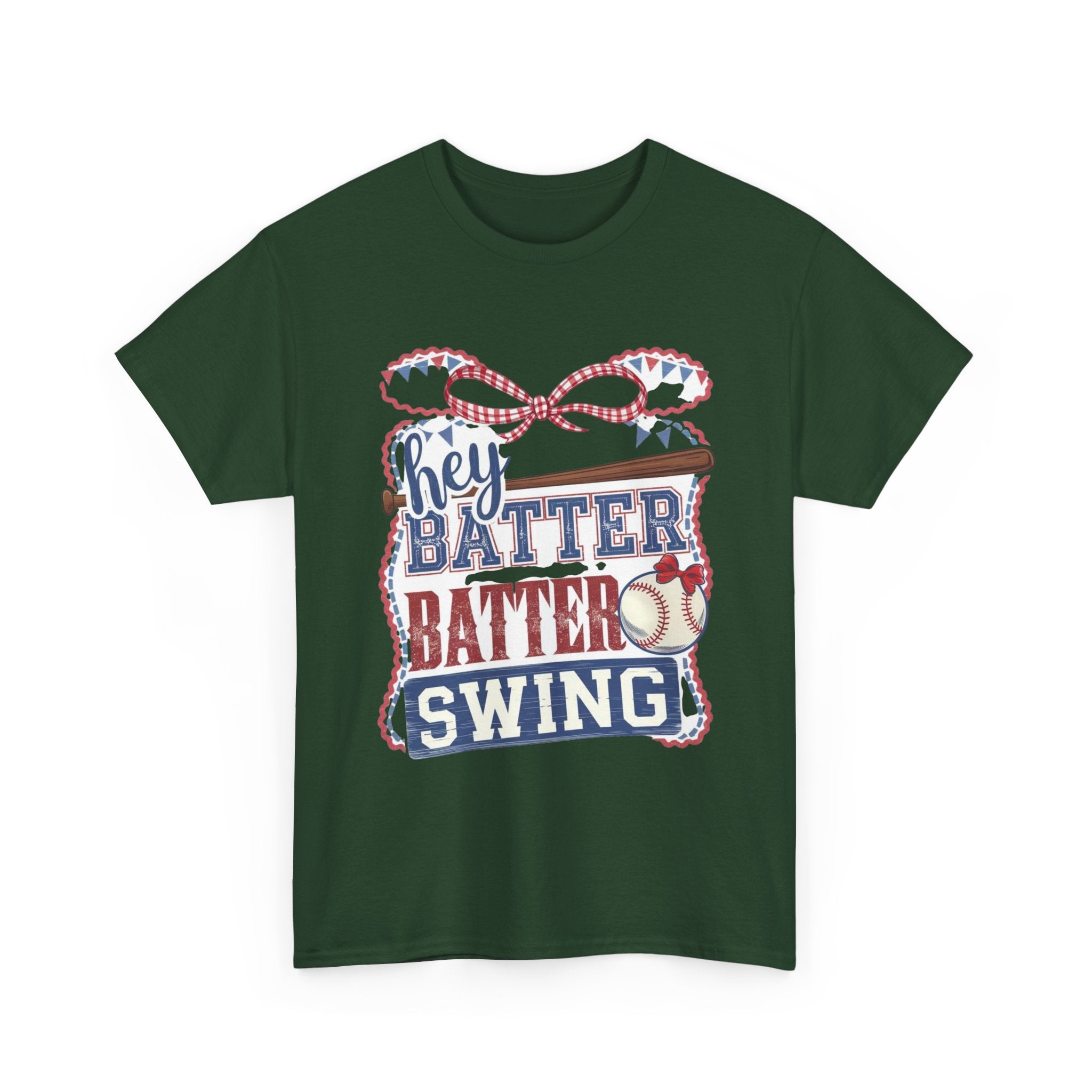Baseball Tee — “Hey Batter Batter Swing” Graphic Shirt