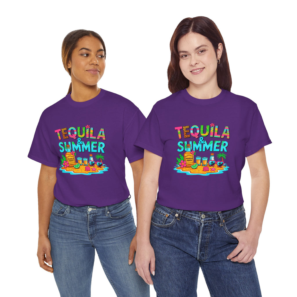Tequila Summer Tee – Tropical Beach Cocktail Graphic T-Shirt