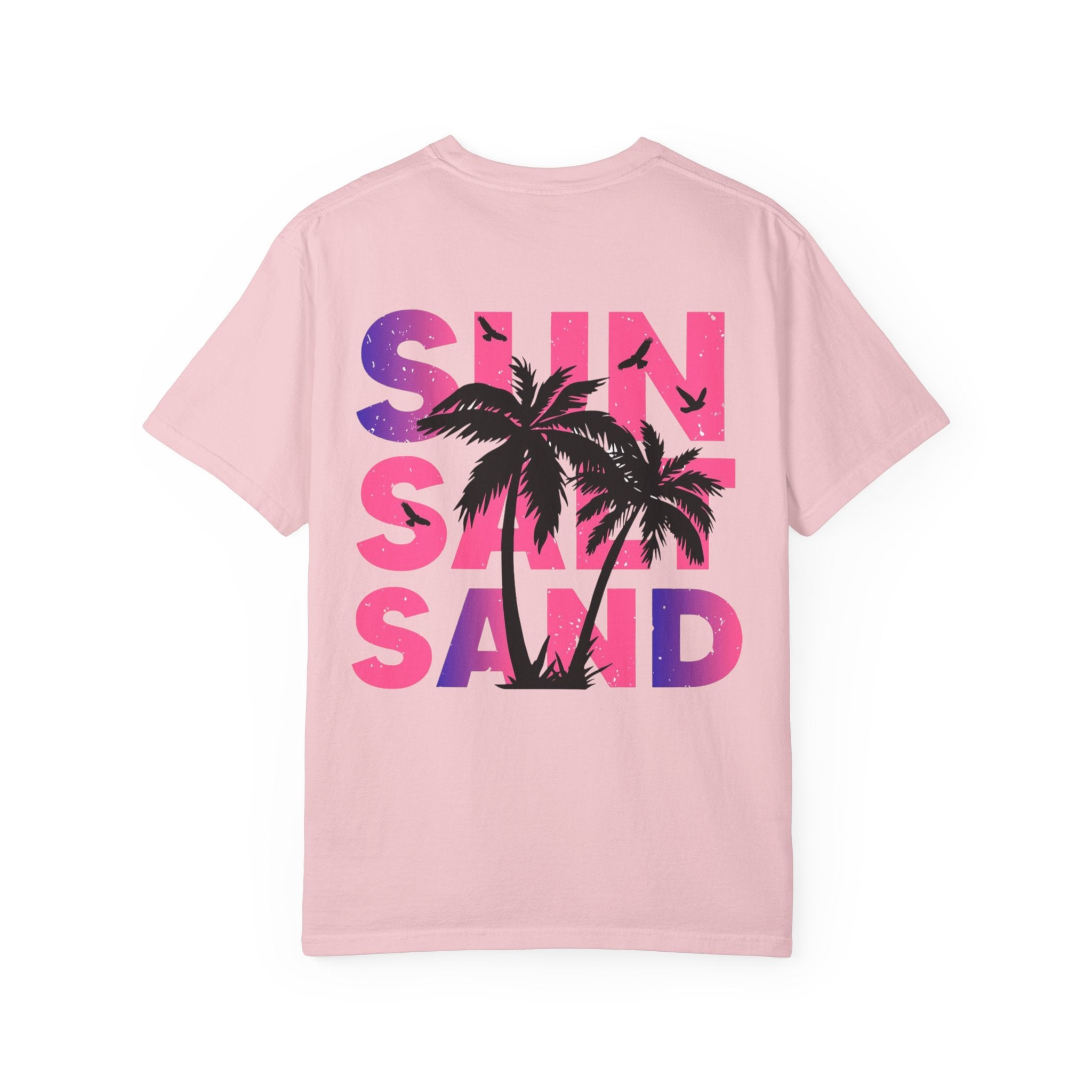 T-Shirt — "Sun Sand" Tropical Palm Floral Graphic Tee
