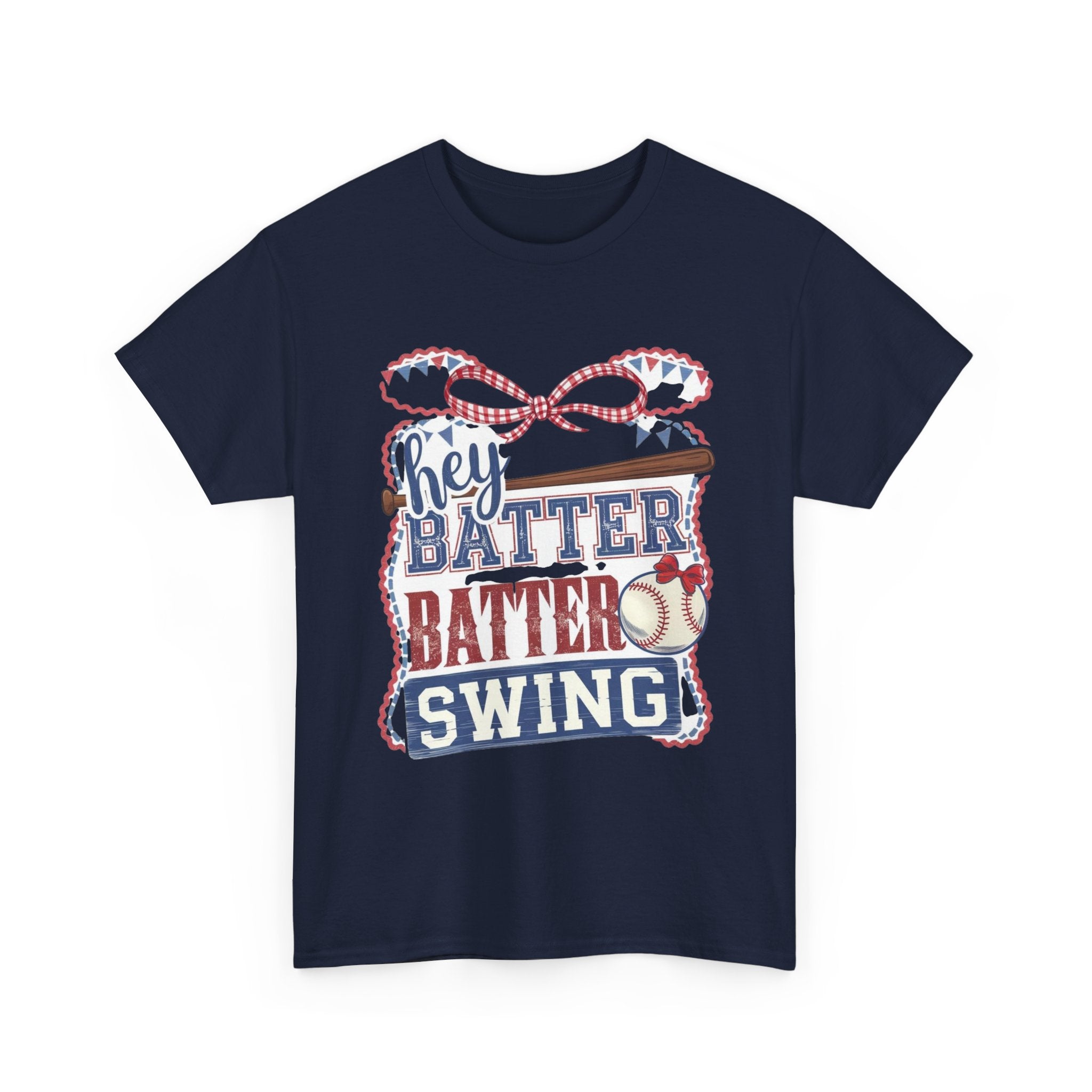Baseball Tee — “Hey Batter Batter Swing” Graphic Shirt
