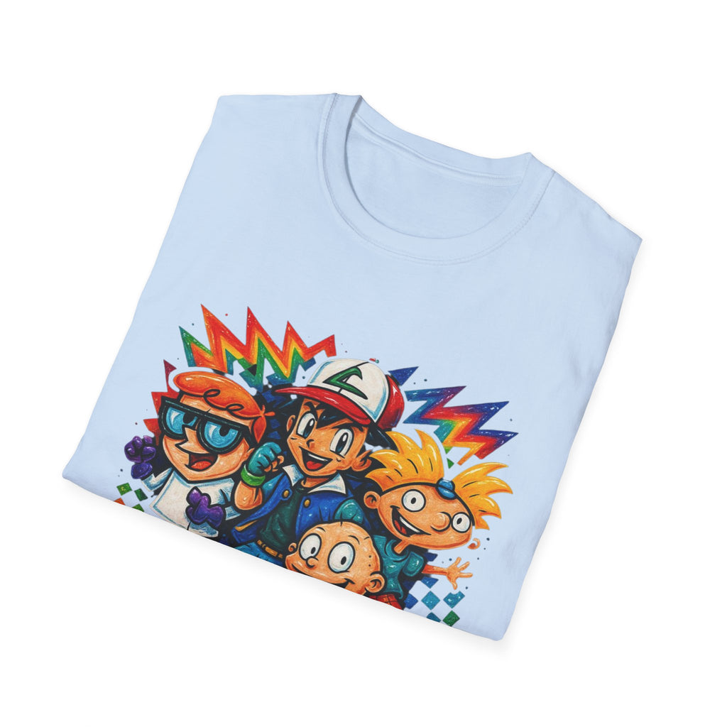 90s Crew T-Shirt — Retro Cartoon Nostalgia Tee