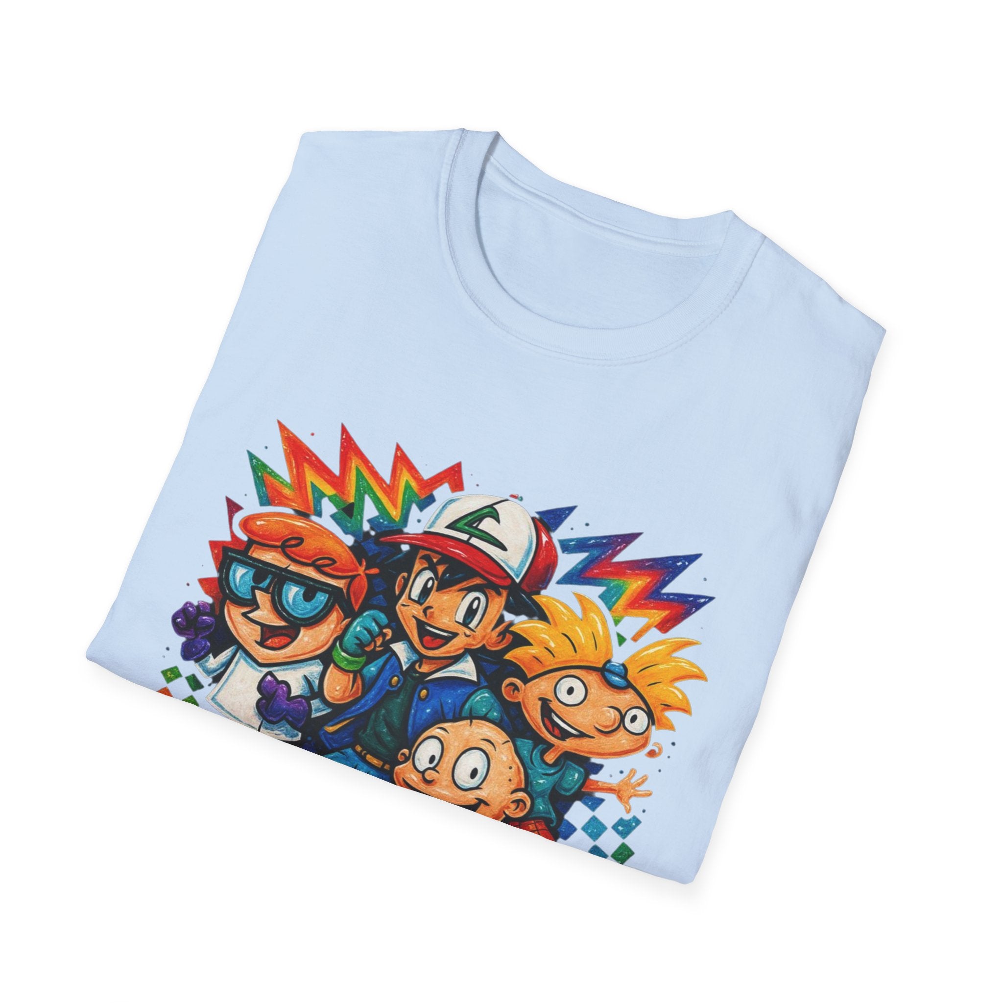 90s Crew T-Shirt — Retro Cartoon Nostalgia Tee