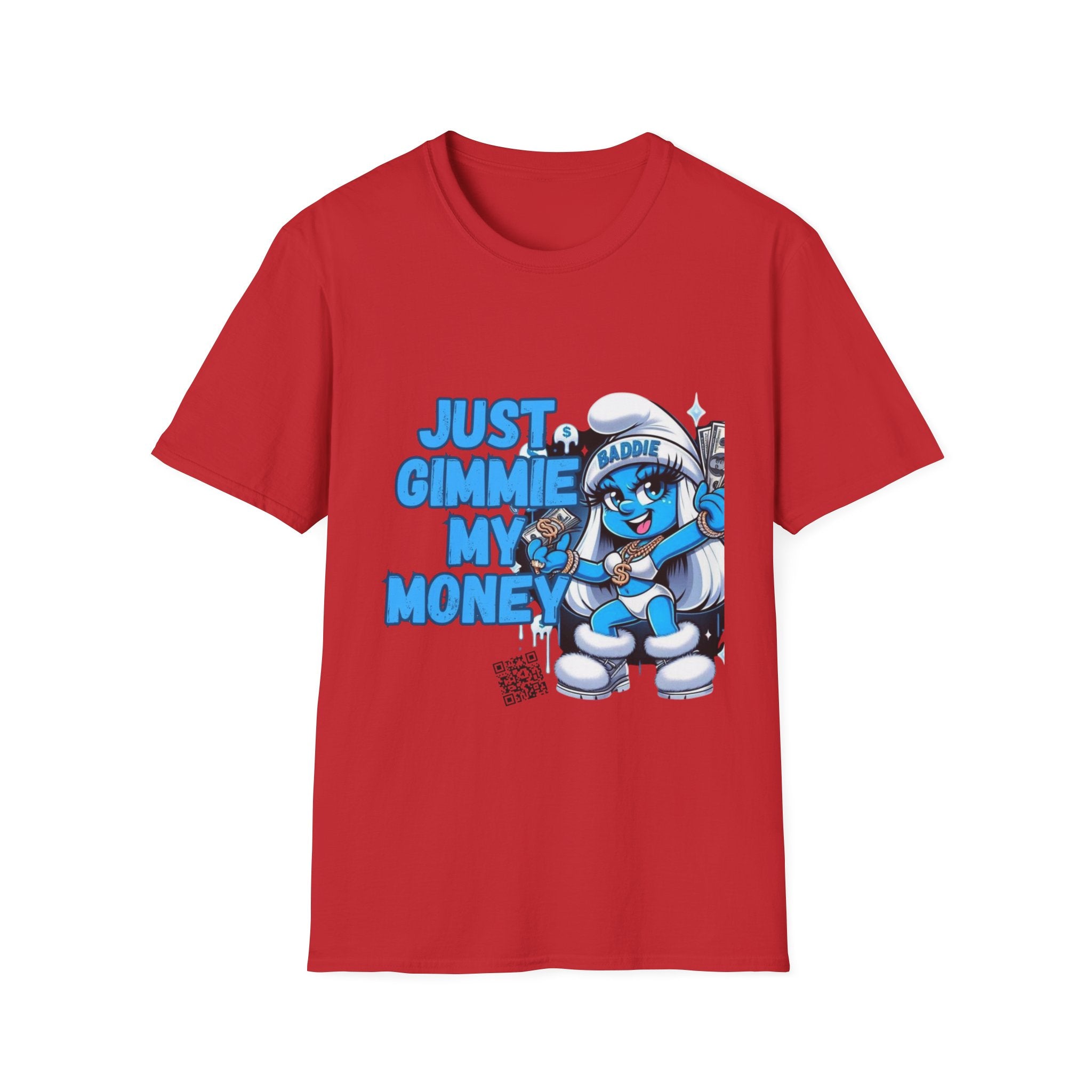 Just Gimmie My Money T-Shirt — Cute Blue Character Graphic Tee