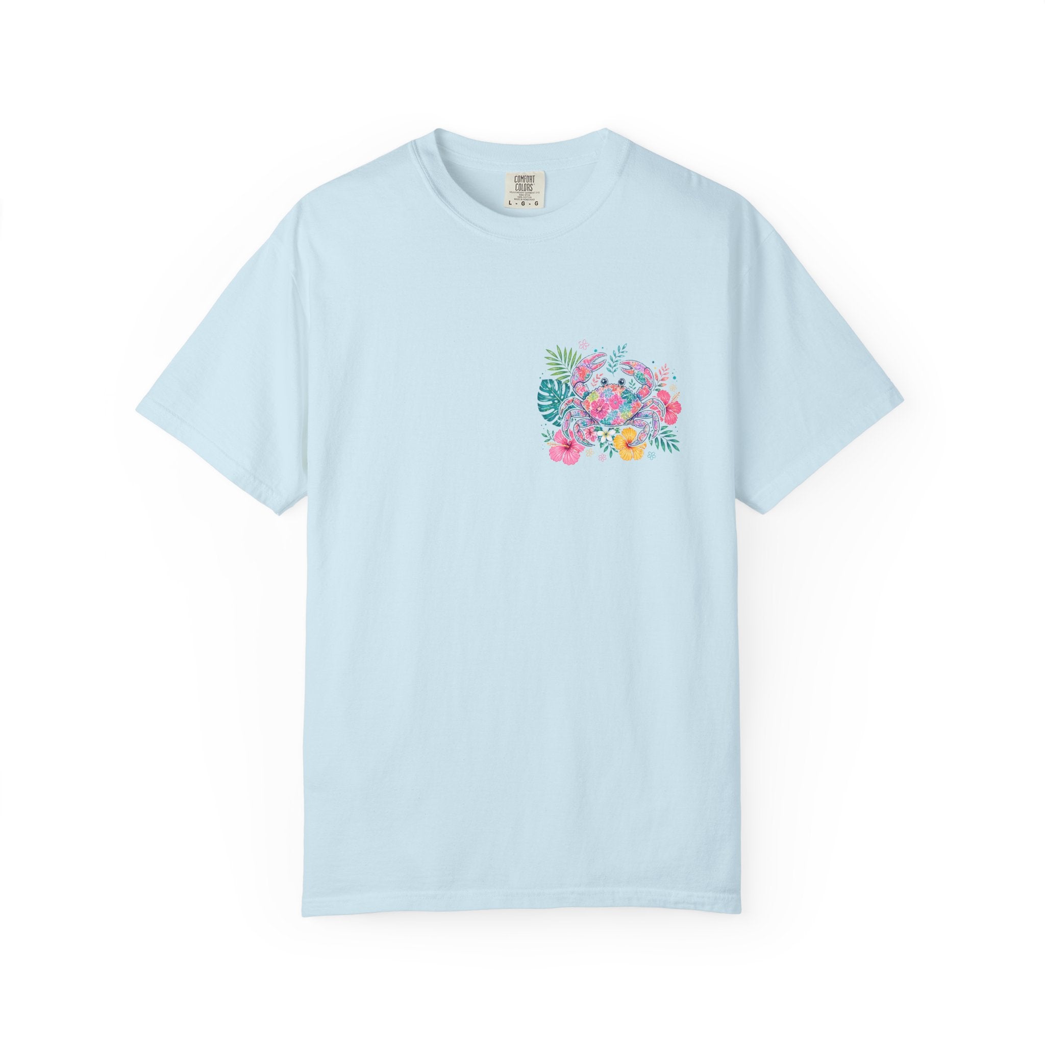 T-Shirt — "Sun Sand" Tropical Palm Floral Graphic Tee