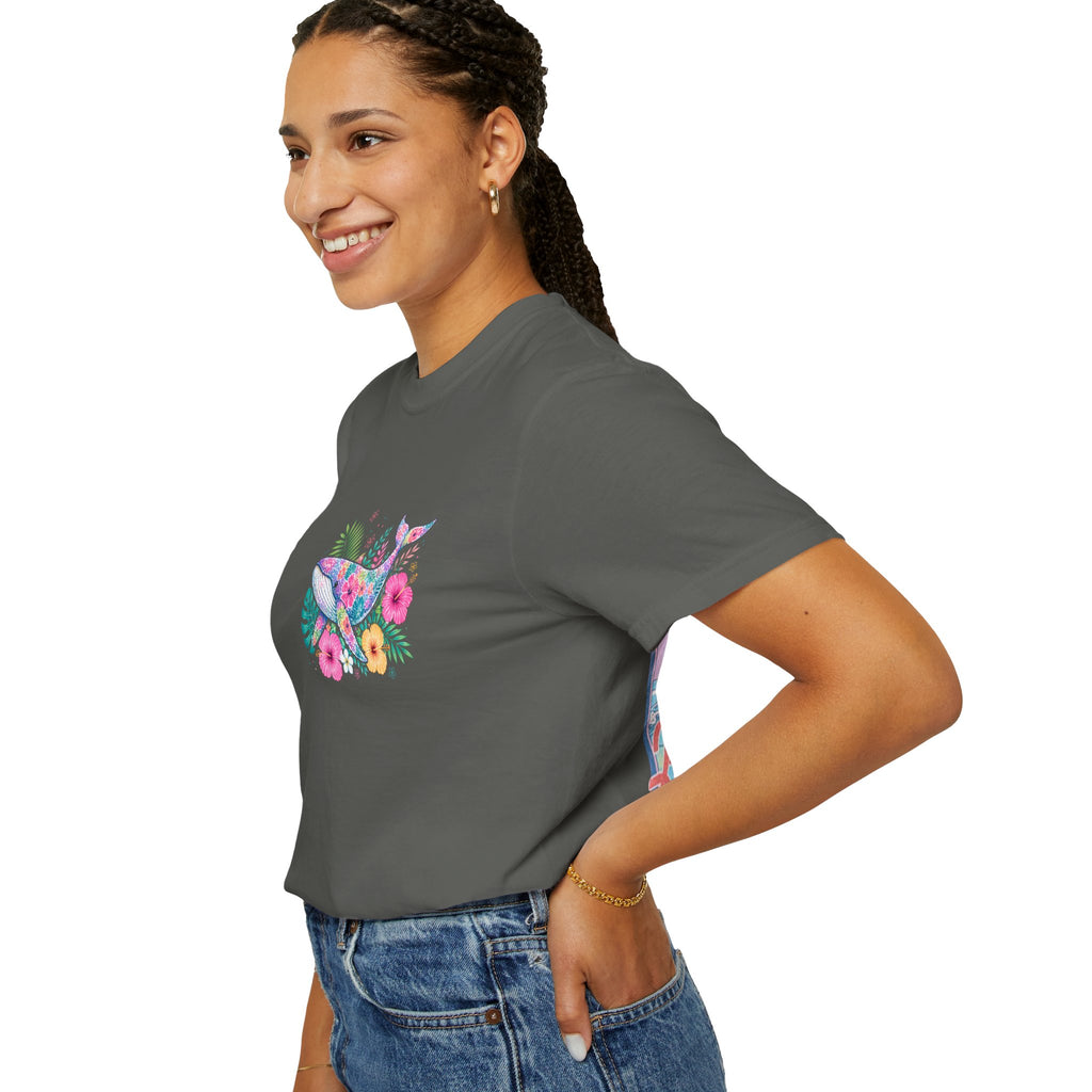 Miami Beach Club T‑Shirt — Retro Flamingo Tropical Floral Graphic Tee