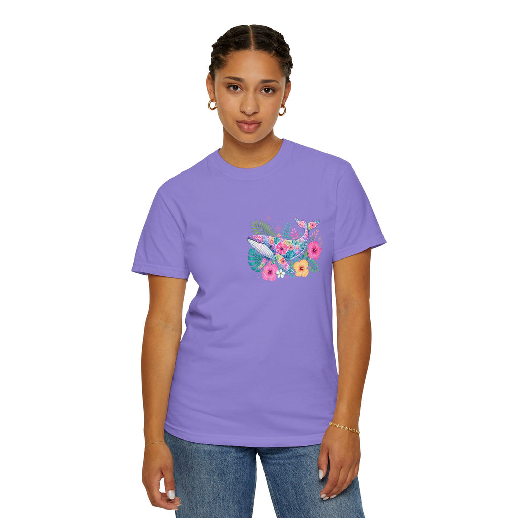Miami Beach Club T‑Shirt — Retro Flamingo Tropical Floral Graphic Tee