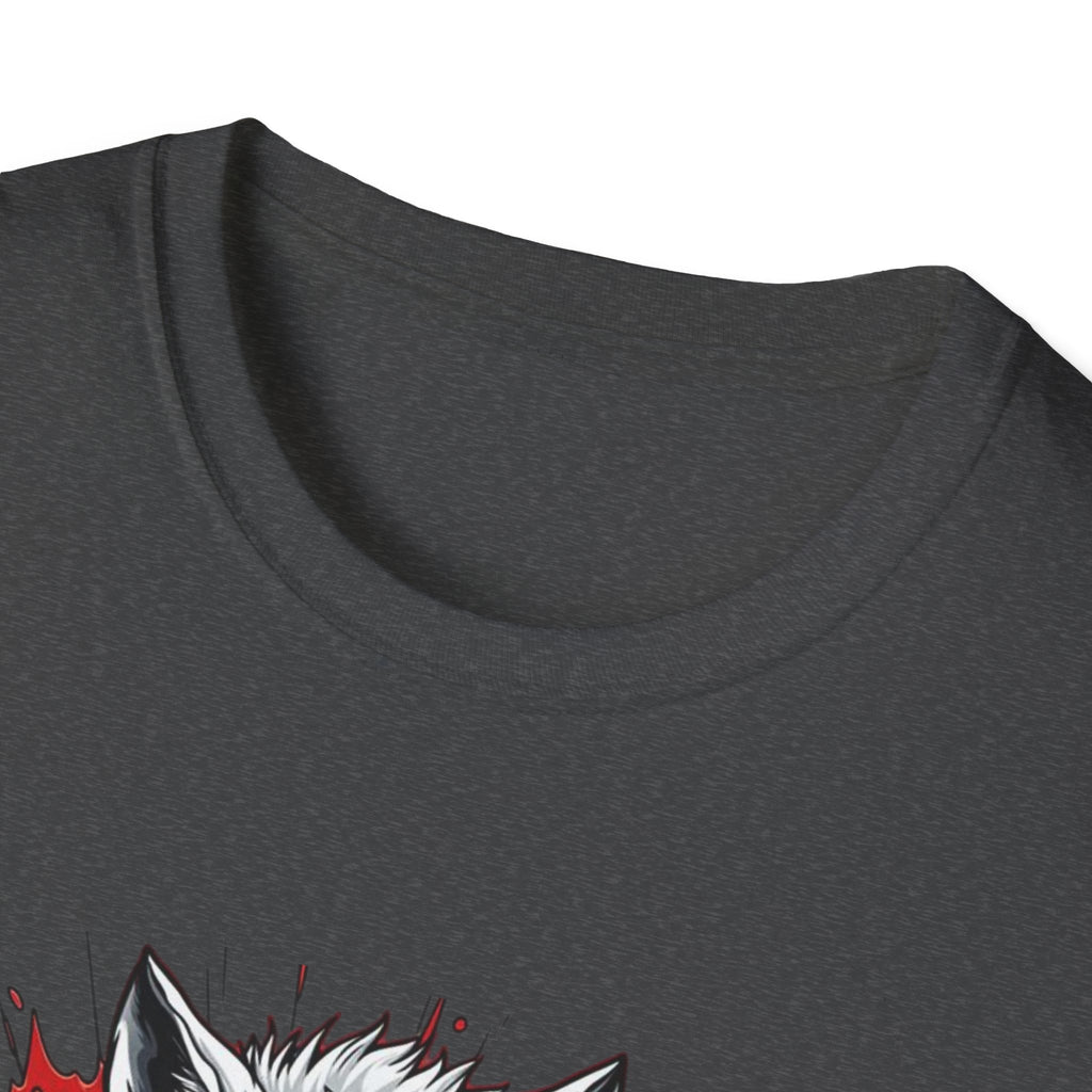 Wolf Suit T-Shirt — Wolf in Suit Graphic Tee (Bold Red Splash)