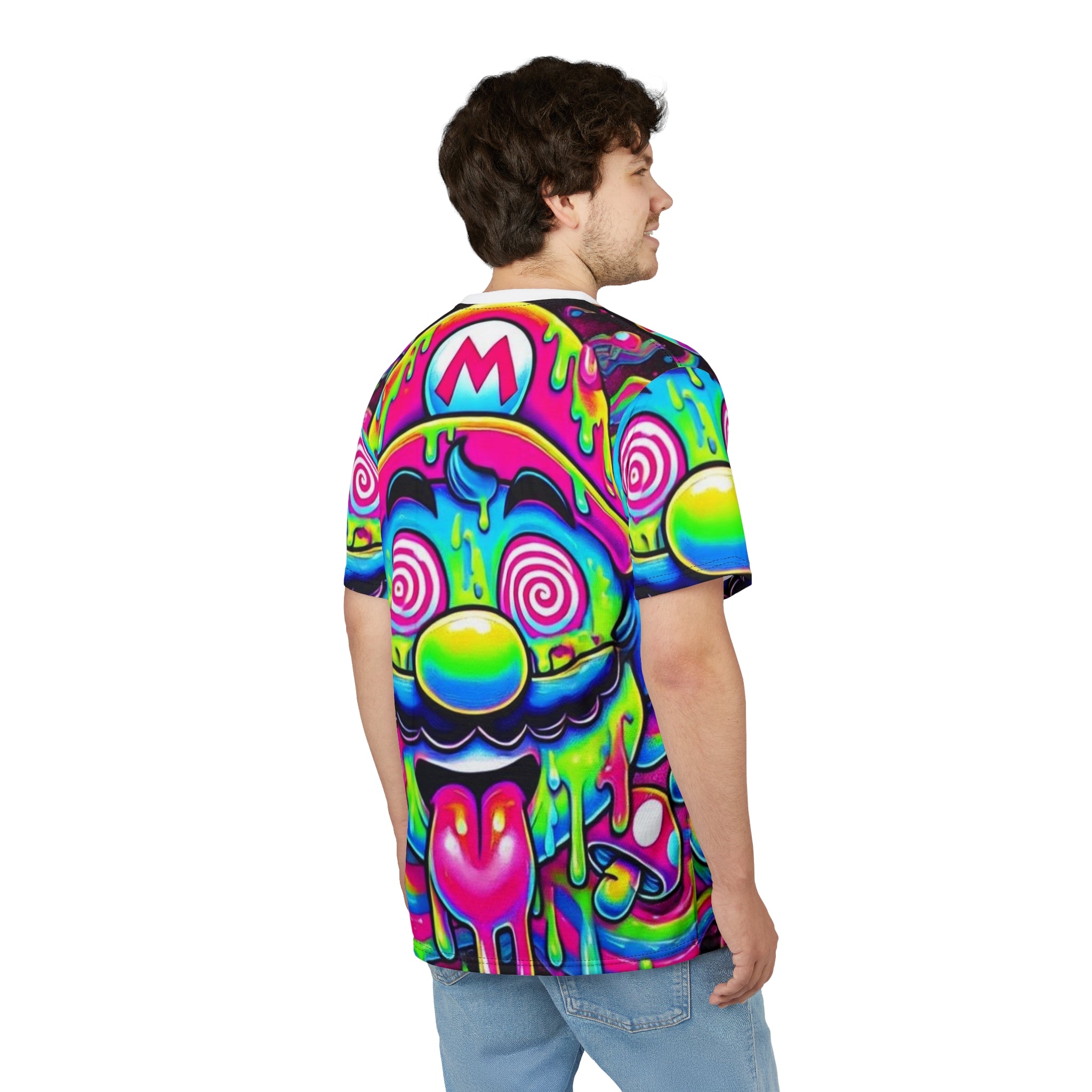 Psychedelic Drip Mario All-Over Print Tee