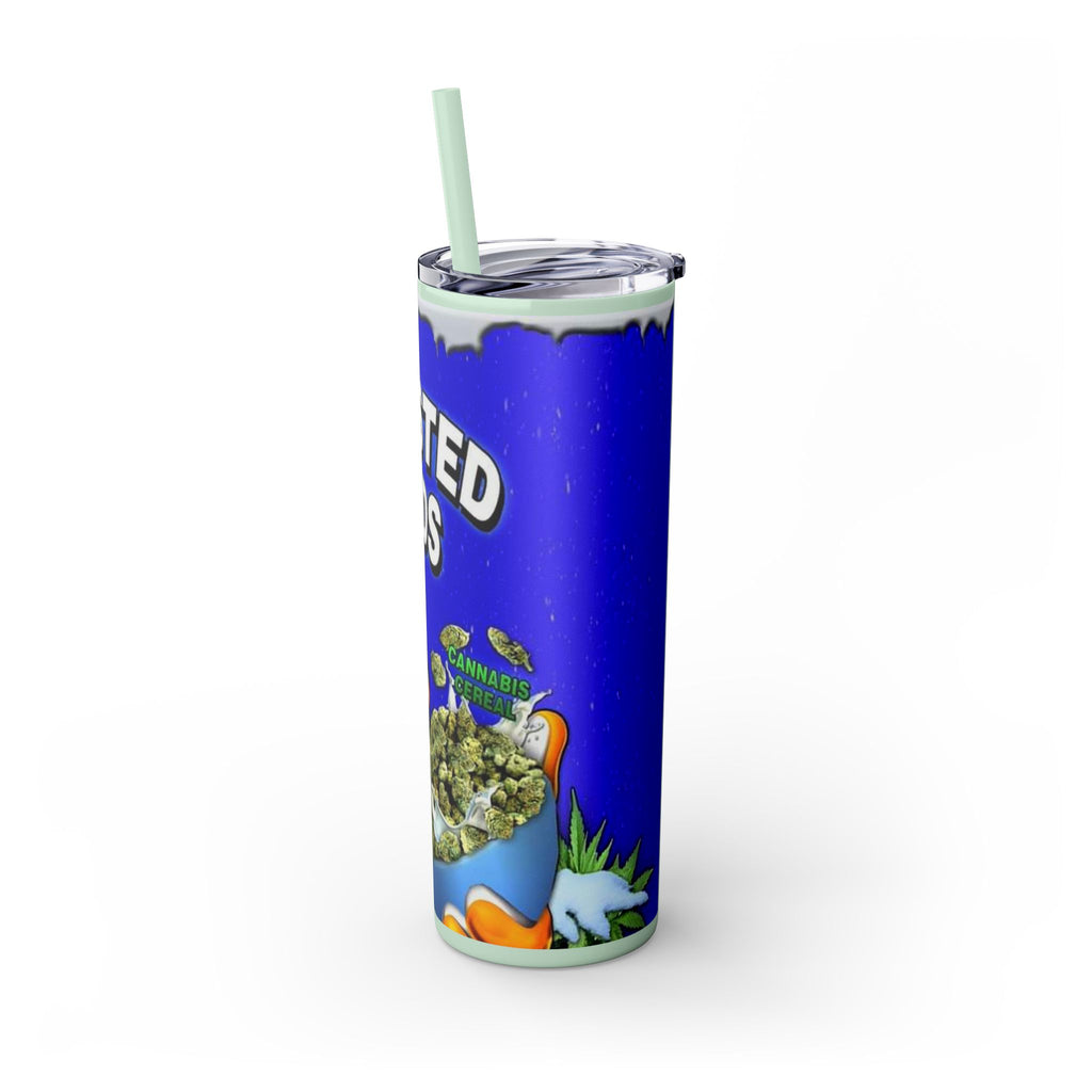 Frosted Buds 20oz Skinny Tumbler with Straw