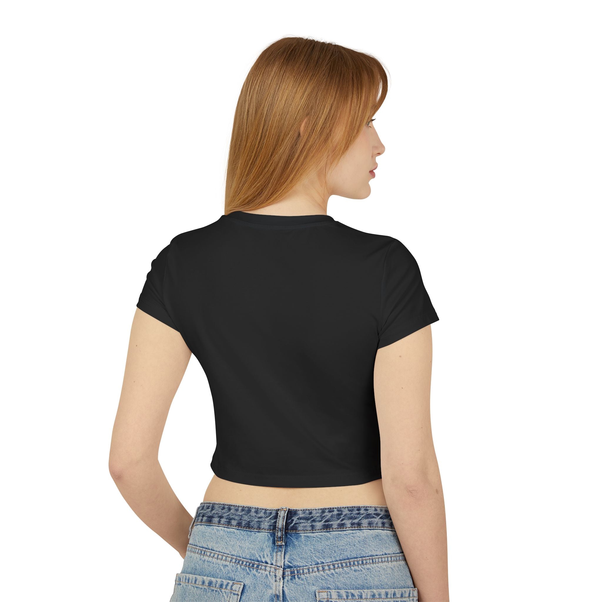 Colorful Wolf Women's Baby Tee — Vibrant Neon Wolf Graphic Crop Shirt